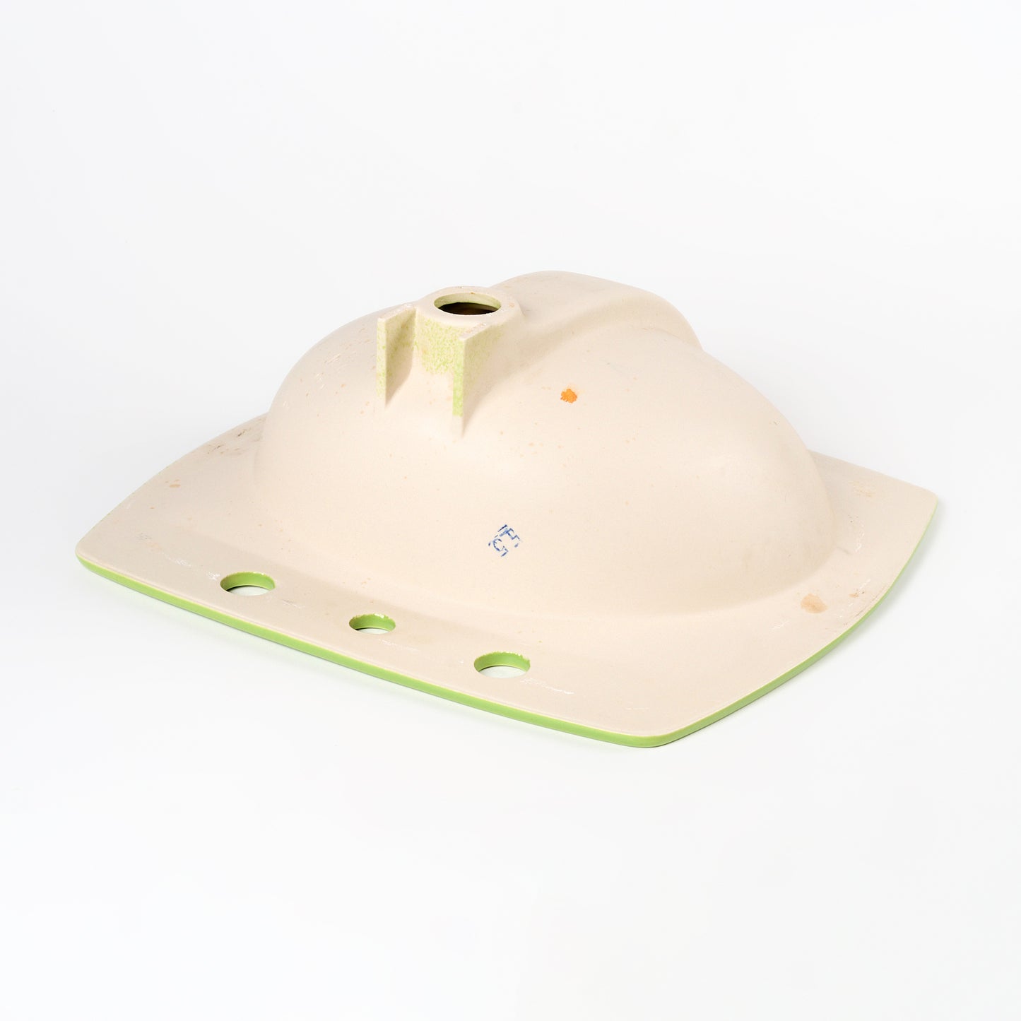 1970s Vintage Kohler Vitreous China Fresh Green 8" Centers Rondelle Sink