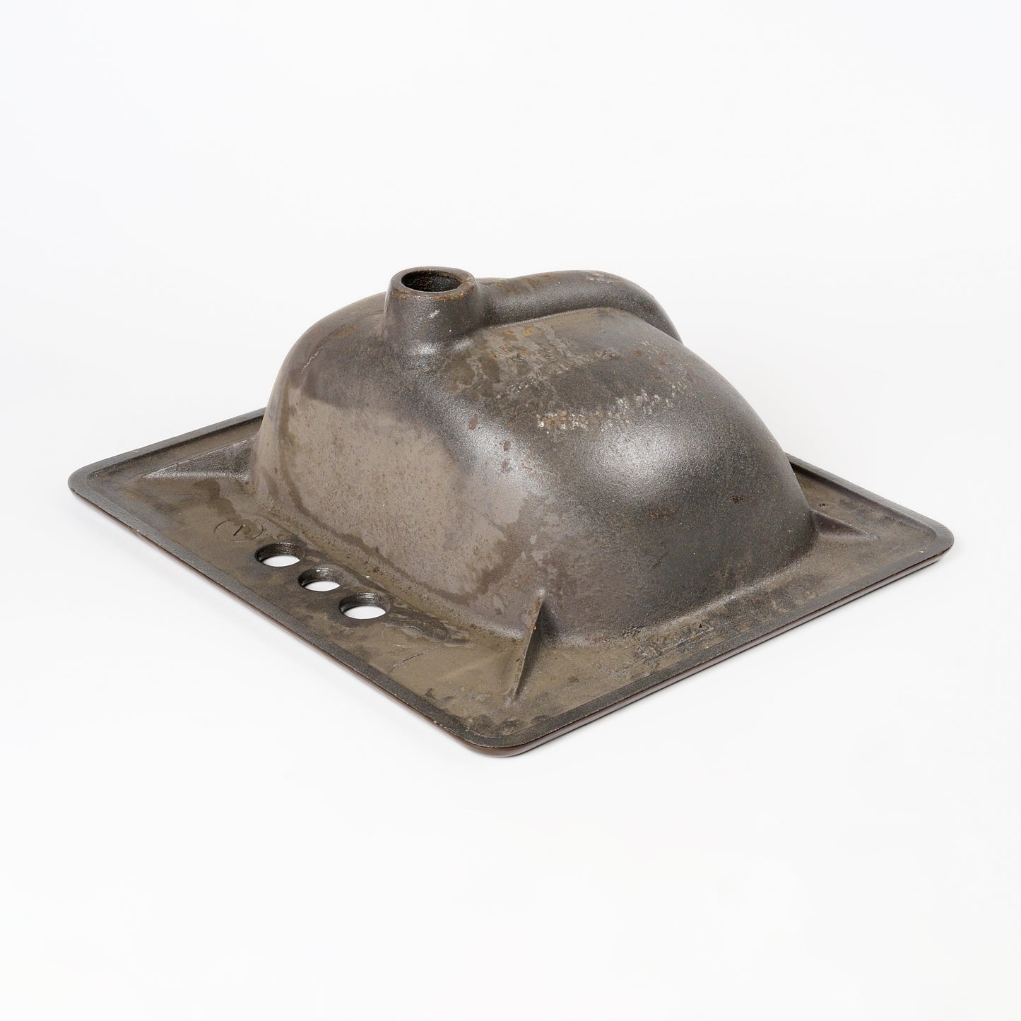 1970s Vintage Kohler Enameled Cast Iron Espresso 4" Centers Tahoe Sink