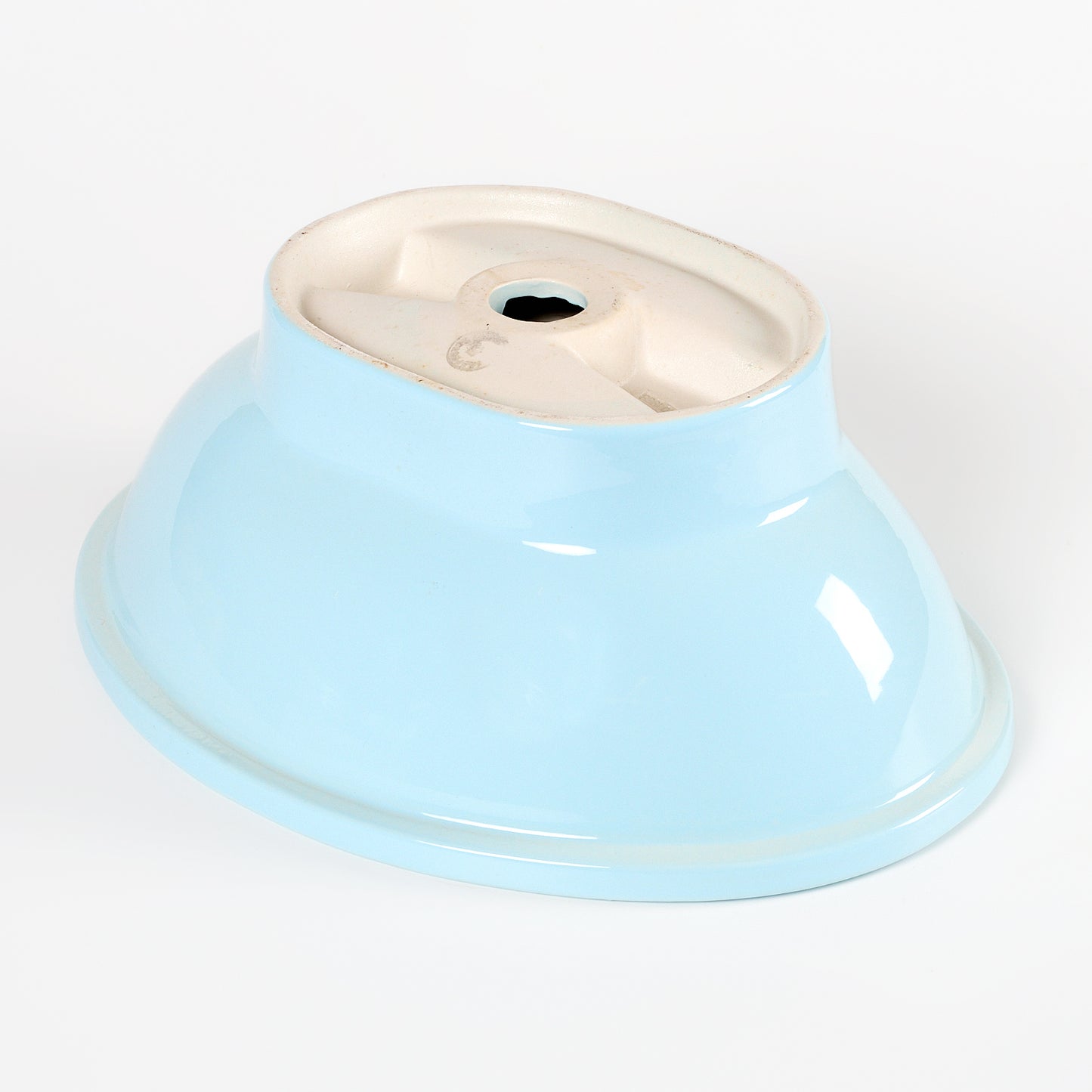 1960s Vintage Crane Vitreous China Powder Blue Vessel Sink