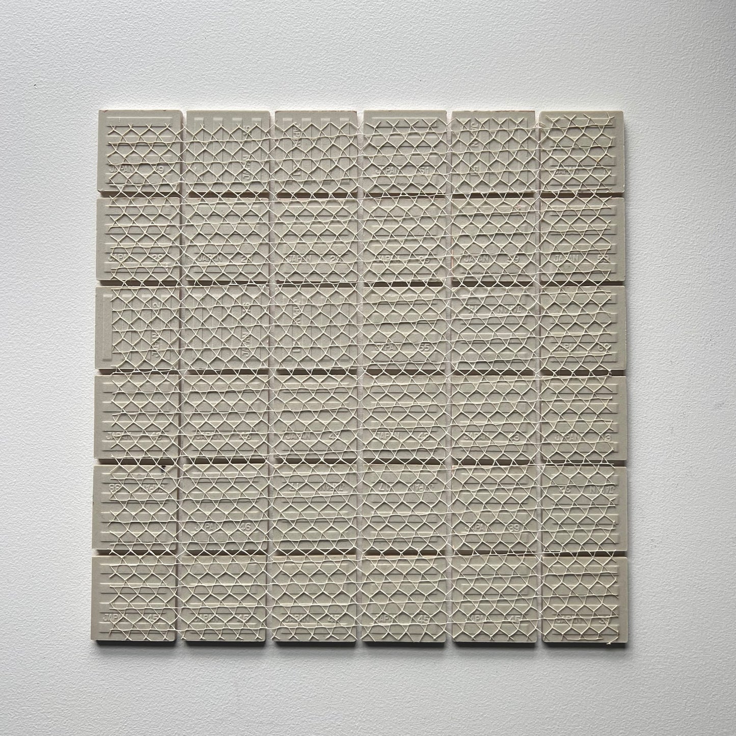 Vintage Pink Japanese 1970s Floor/ Wall Tile, 18 Sq Ft Lot - 18 Piece Set