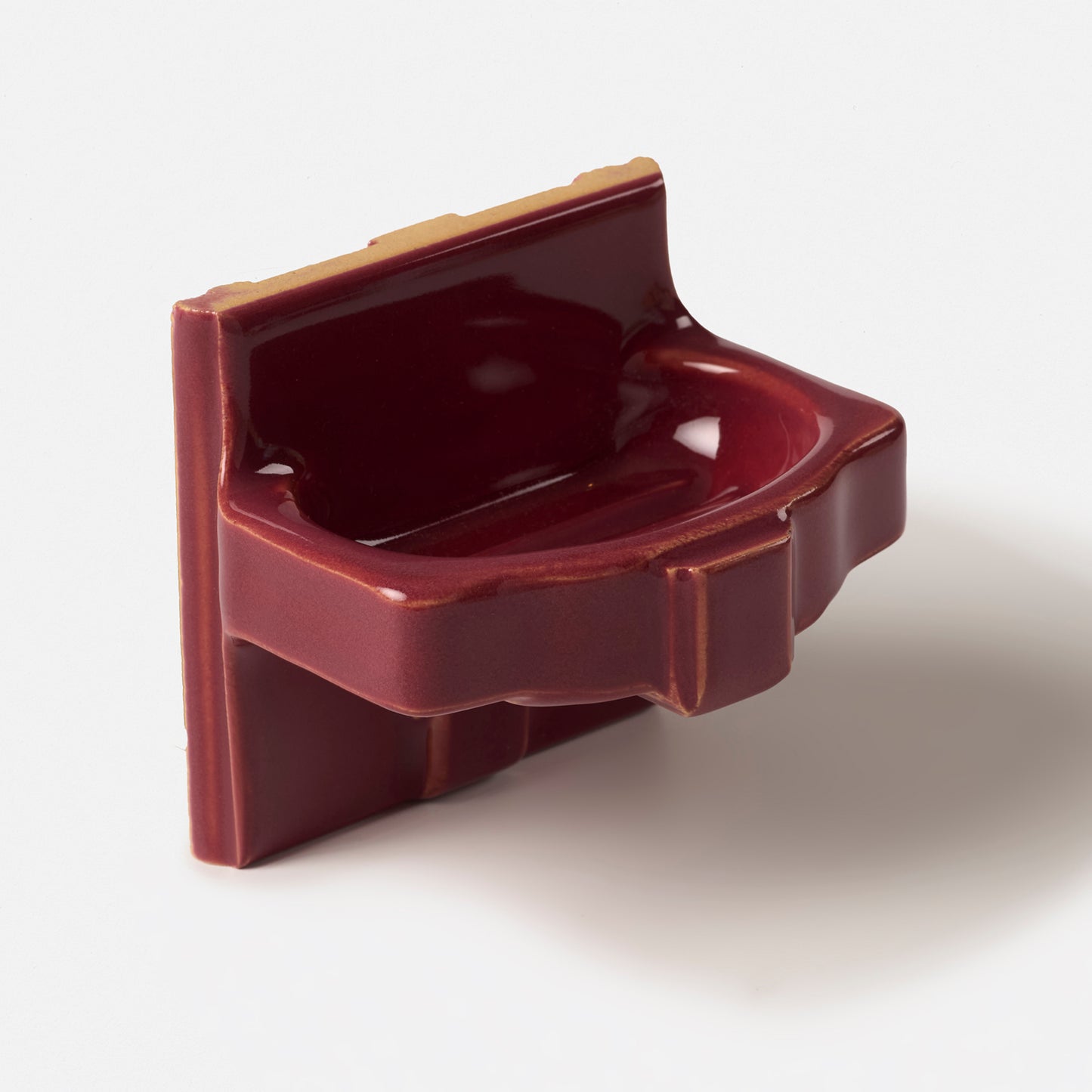 Classic 1940s Burgundy Bathroom Accessories Full Set