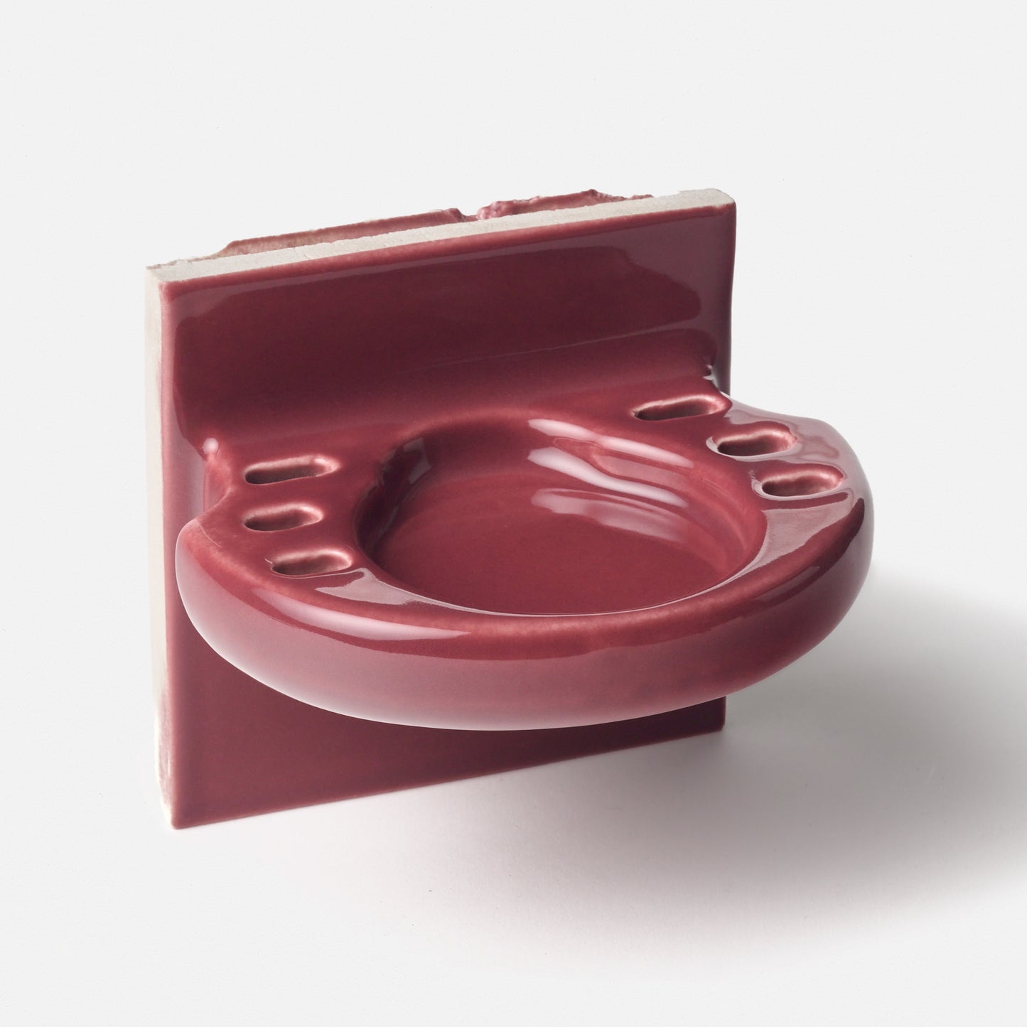Vintage Red Toothbrush Holder