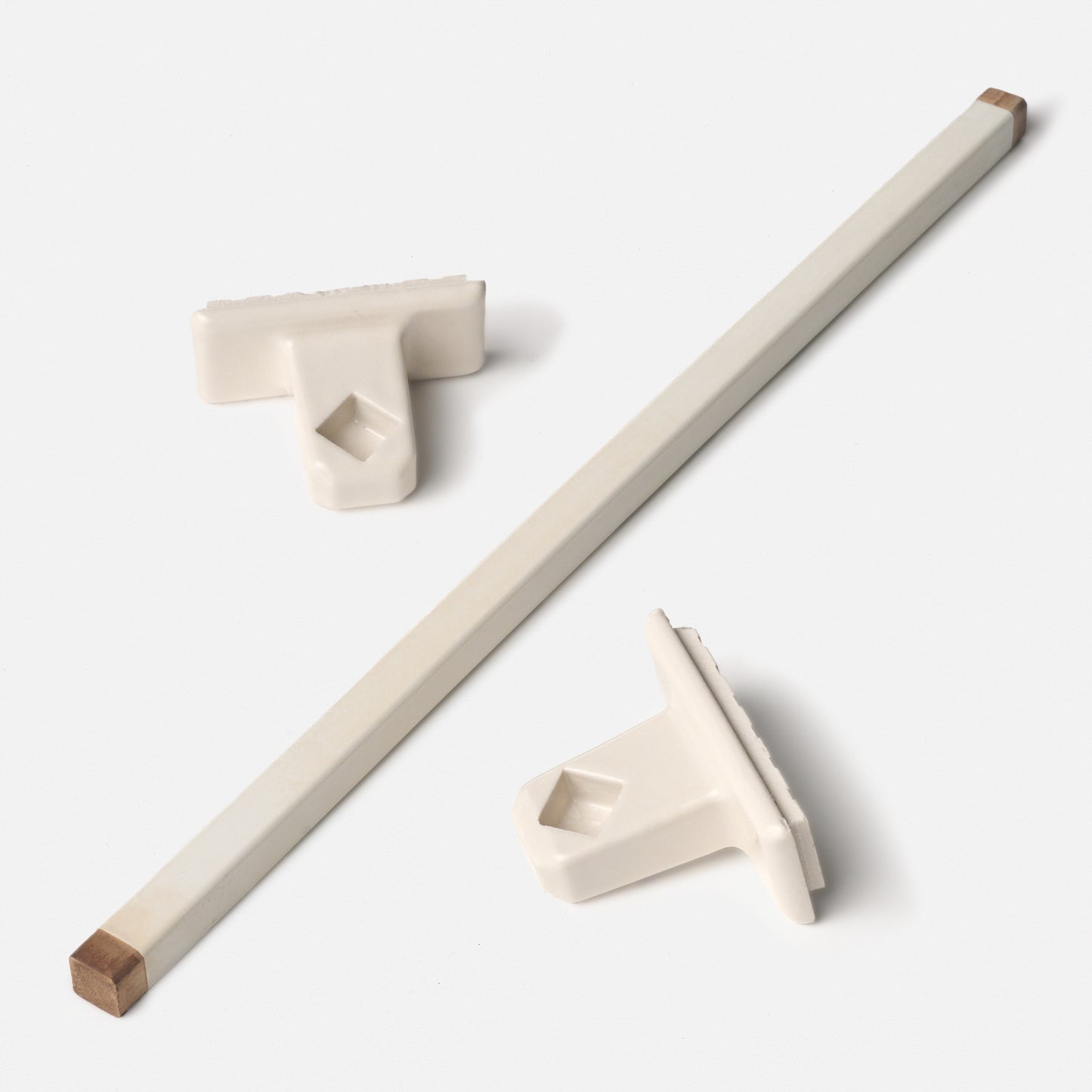 Vintage White Towel Bar Posts
