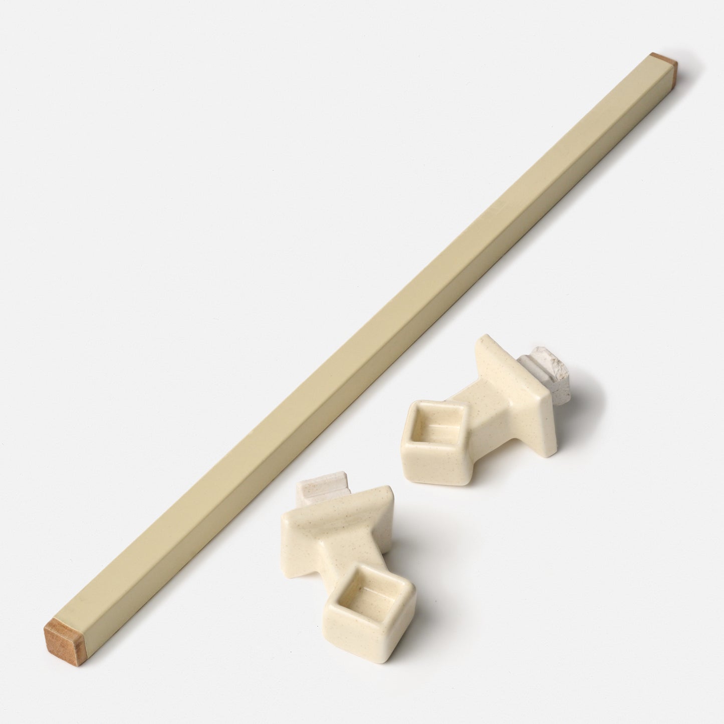 Vintage Oatmeal Towel Bar Posts