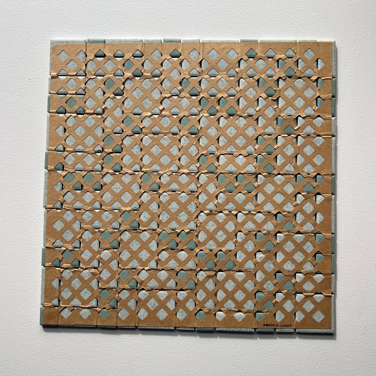 Vintage Porcelain Japanese Mosaic 1960s Floor Tile, 20 Sq Ft Lot - 20 Piece Set, 100 Sq Ft Available
