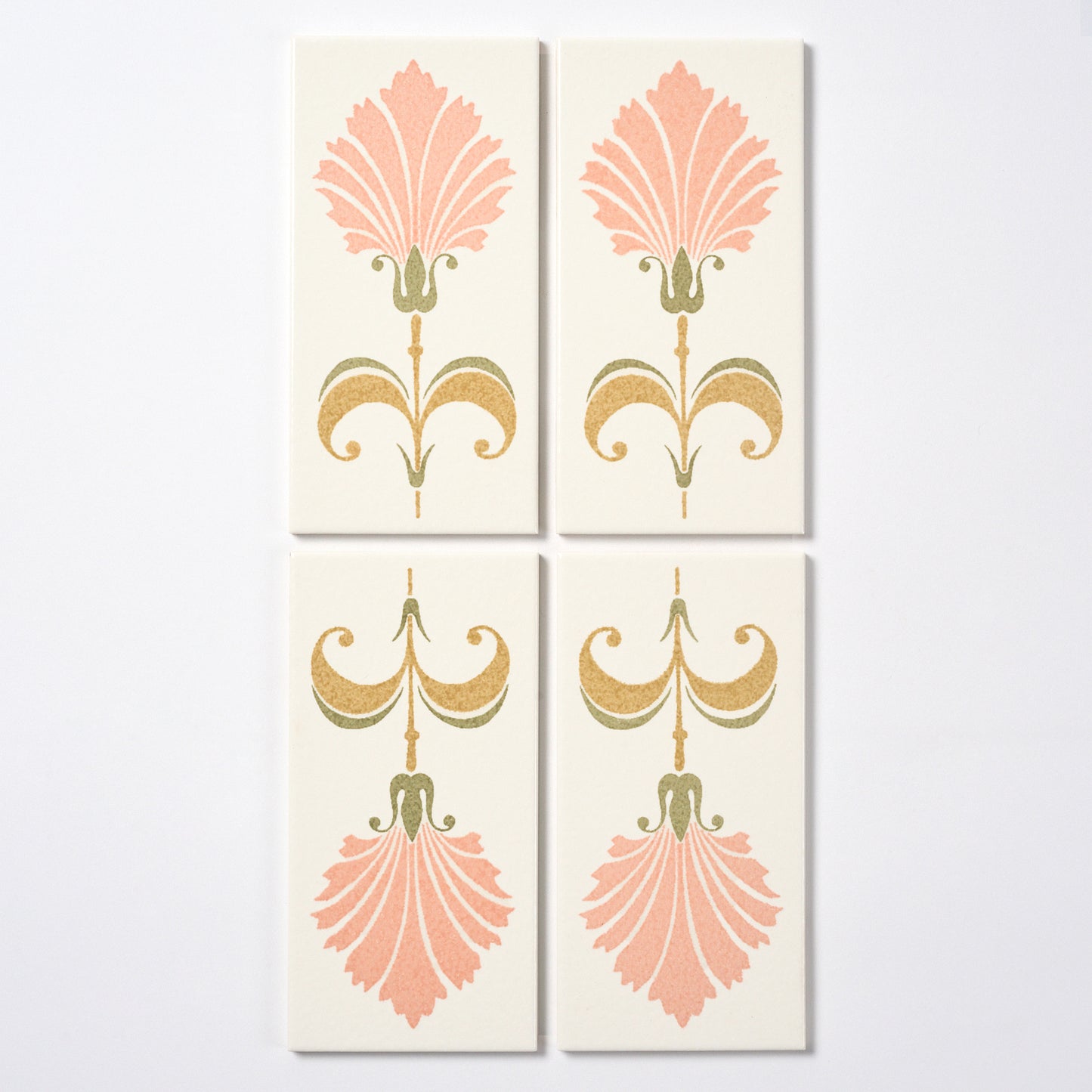 1970s Vintage Italian Floral Wall Tile, 390 Sq Ft Available - 10 Sq Ft Per Box