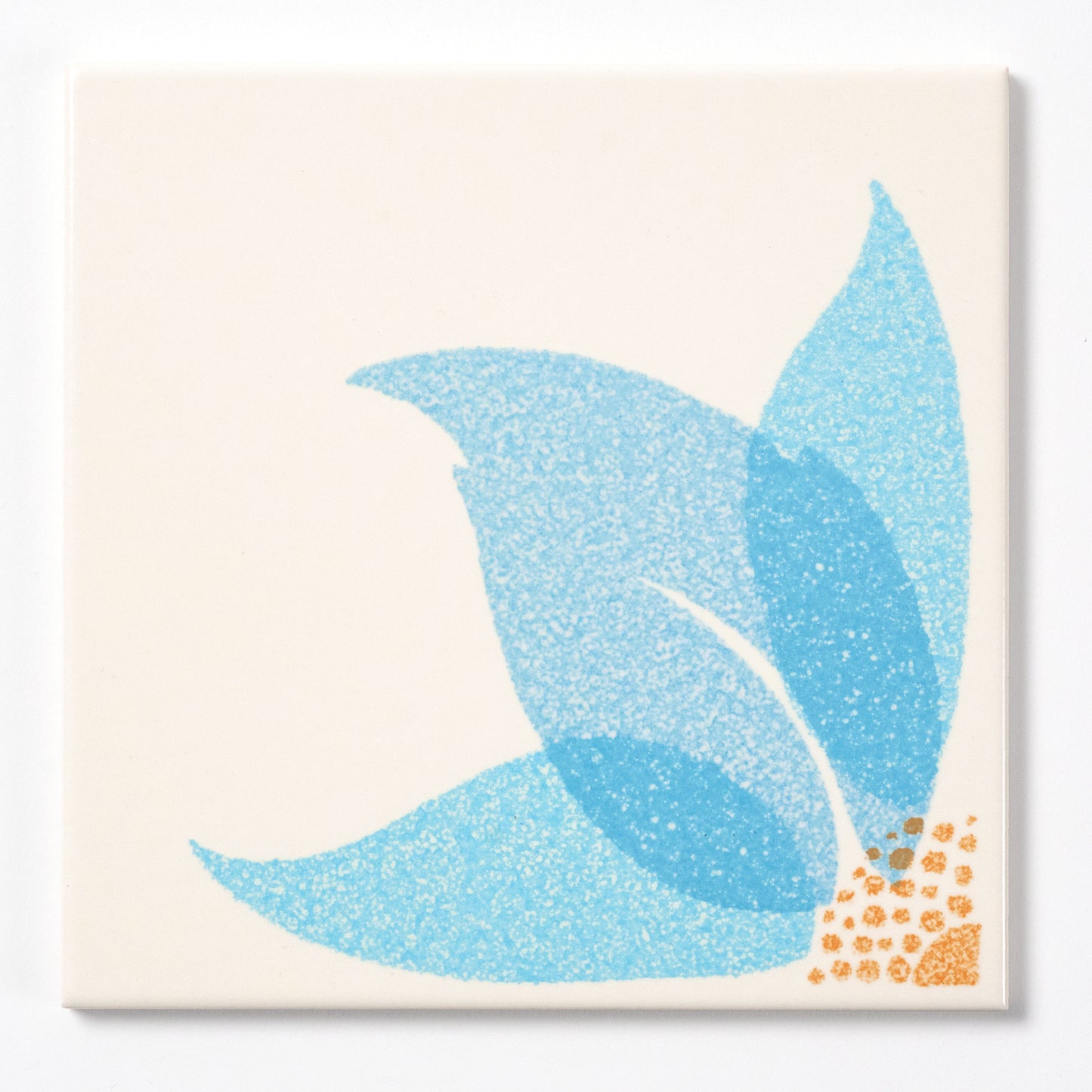 1970s Vintage Italian Blue Floral Wall Tile, 252 Sq Ft Available - 18 Sq Ft Per Box