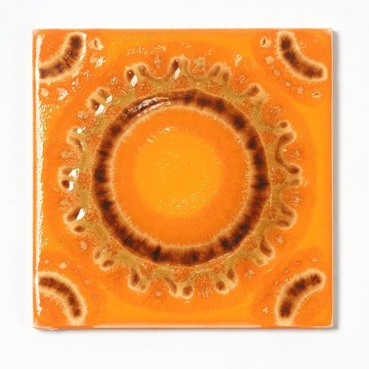 Mango Fat Lava Villeroy & Boch 1970s Wall Tile, 1162 Sq Ft Available - 12.5 Sq Ft Per Box