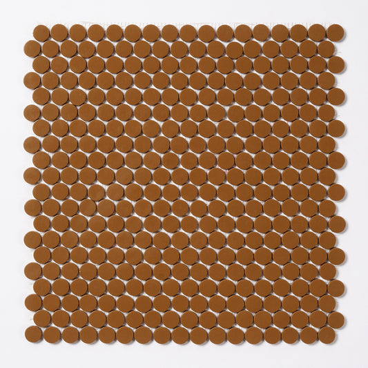 Vintage French Emaux de Briare 1970s Floor/ Wall Penny Tile, 800 Sq Ft Available - 21.5 Sq Ft Per Box