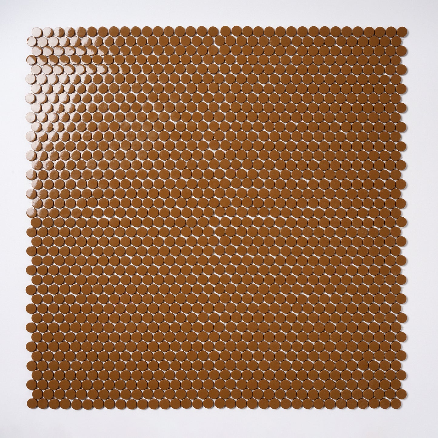 Vintage French Emaux de Briare 1970s Floor/ Wall Penny Tile, 860 Sq Ft Available - 21.5 Sq Ft Per Box