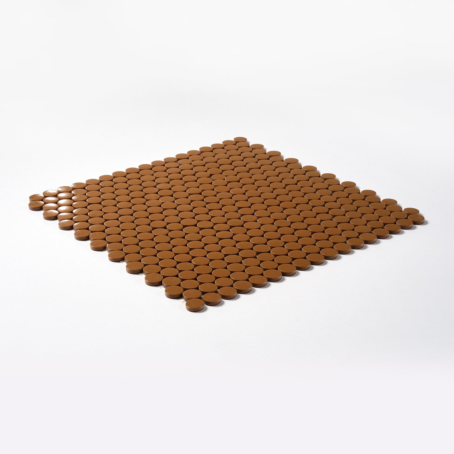 Vintage French Emaux de Briare 1970s Floor/ Wall Penny Tile, 860 Sq Ft Available - 21.5 Sq Ft Per Box