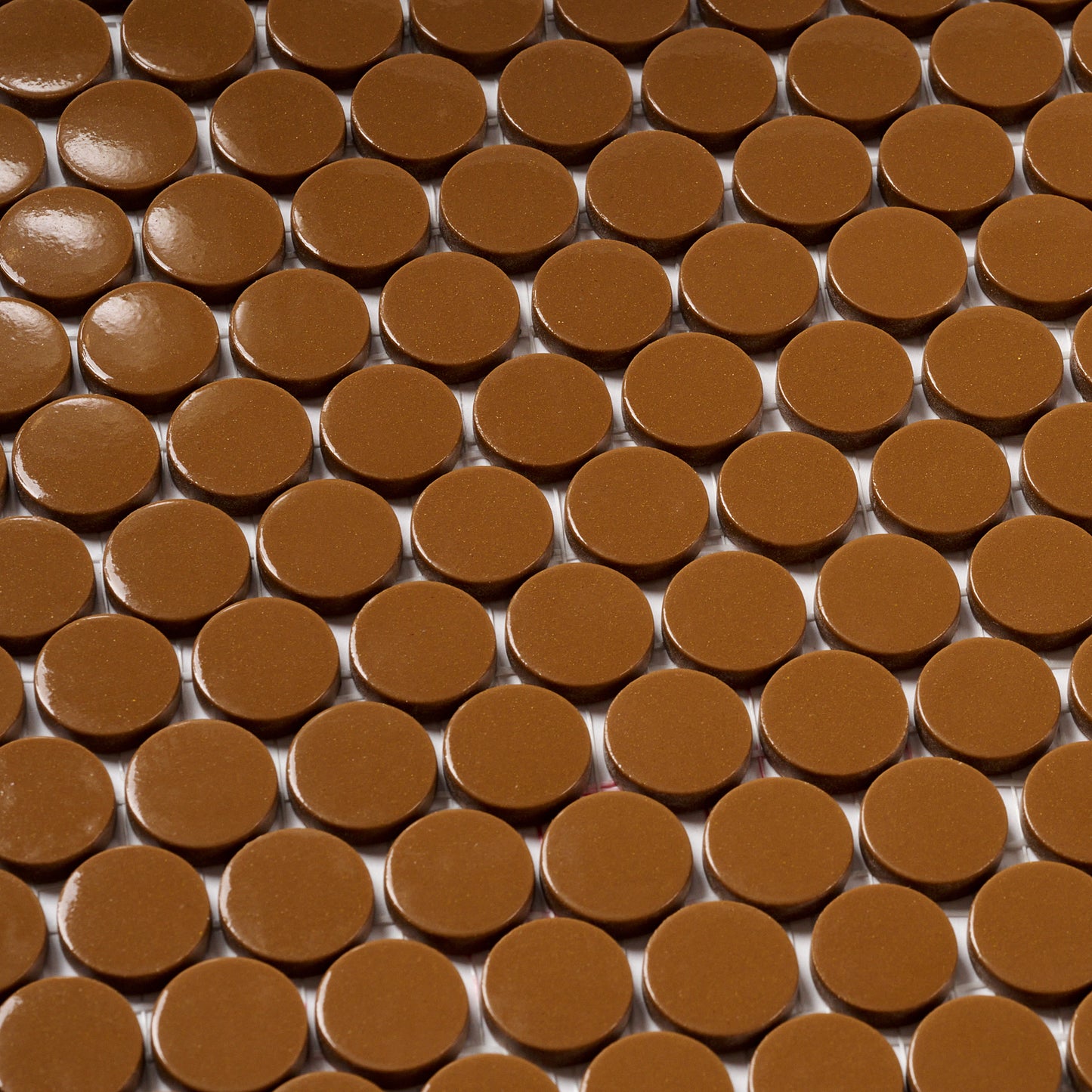 Vintage French Emaux de Briare 1970s Floor/ Wall Penny Tile, 860 Sq Ft Available - 21.5 Sq Ft Per Box