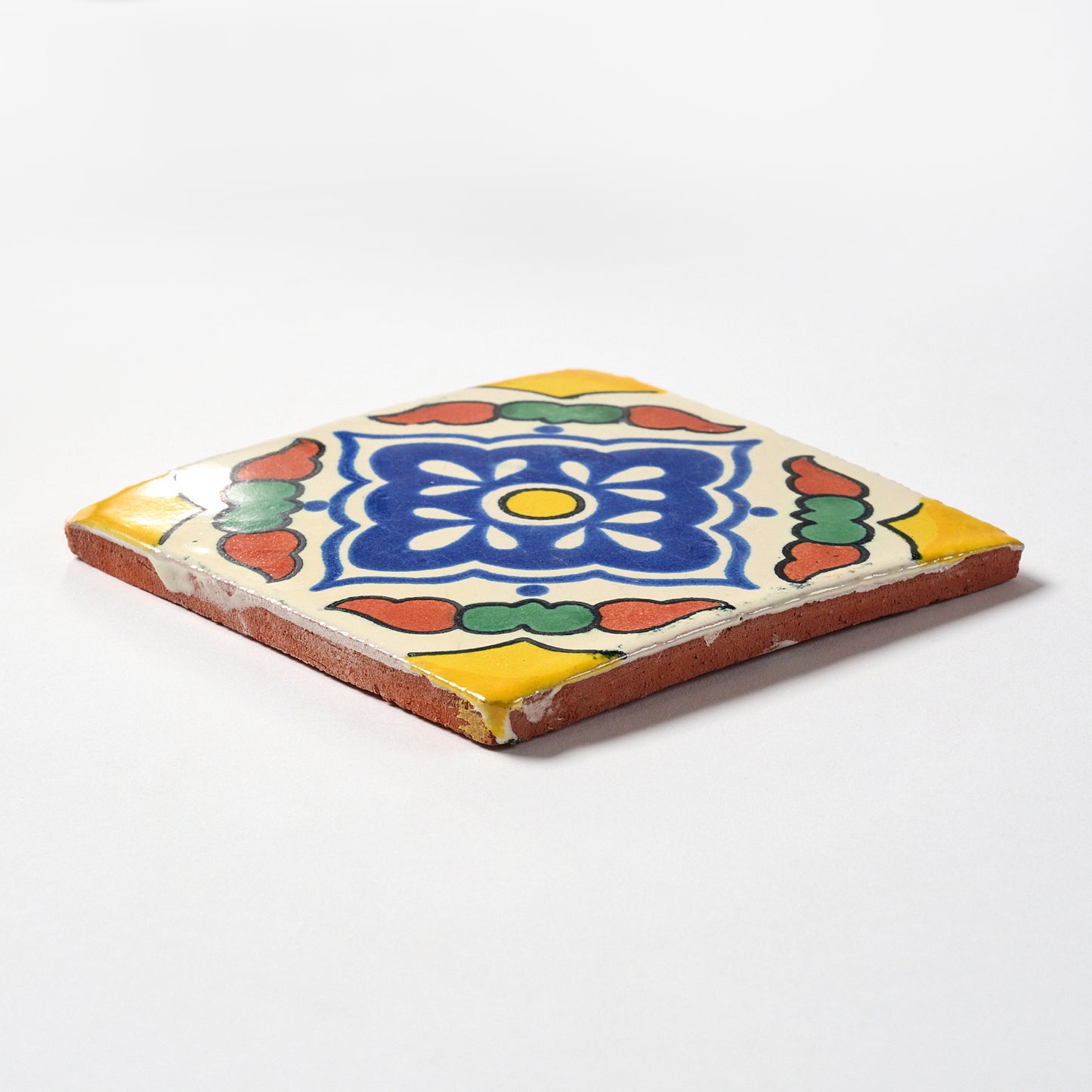 1990s Hand Painted Traditional Talavera Mexican Tiles, 20 Sq Ft Available - 10 Sq Ft Per Box
