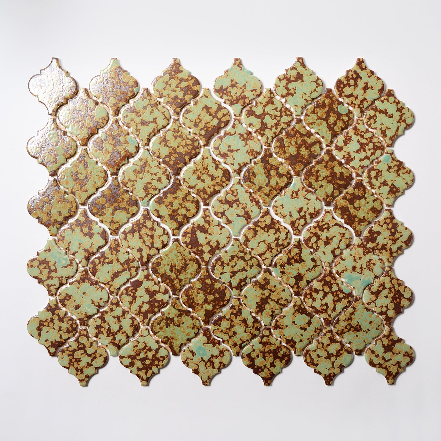 Vintage AQUA RUST Japanese 1960s Floor Tile, 30 Sq Ft Available - 10 Sq Ft Per Box