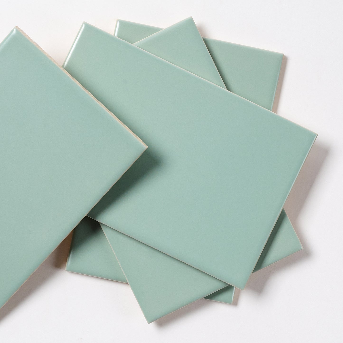 1950s Romany Glaucous Green Wall Tile, 304.5 Sq Ft Available - 10.5 Sq Ft Per Box
