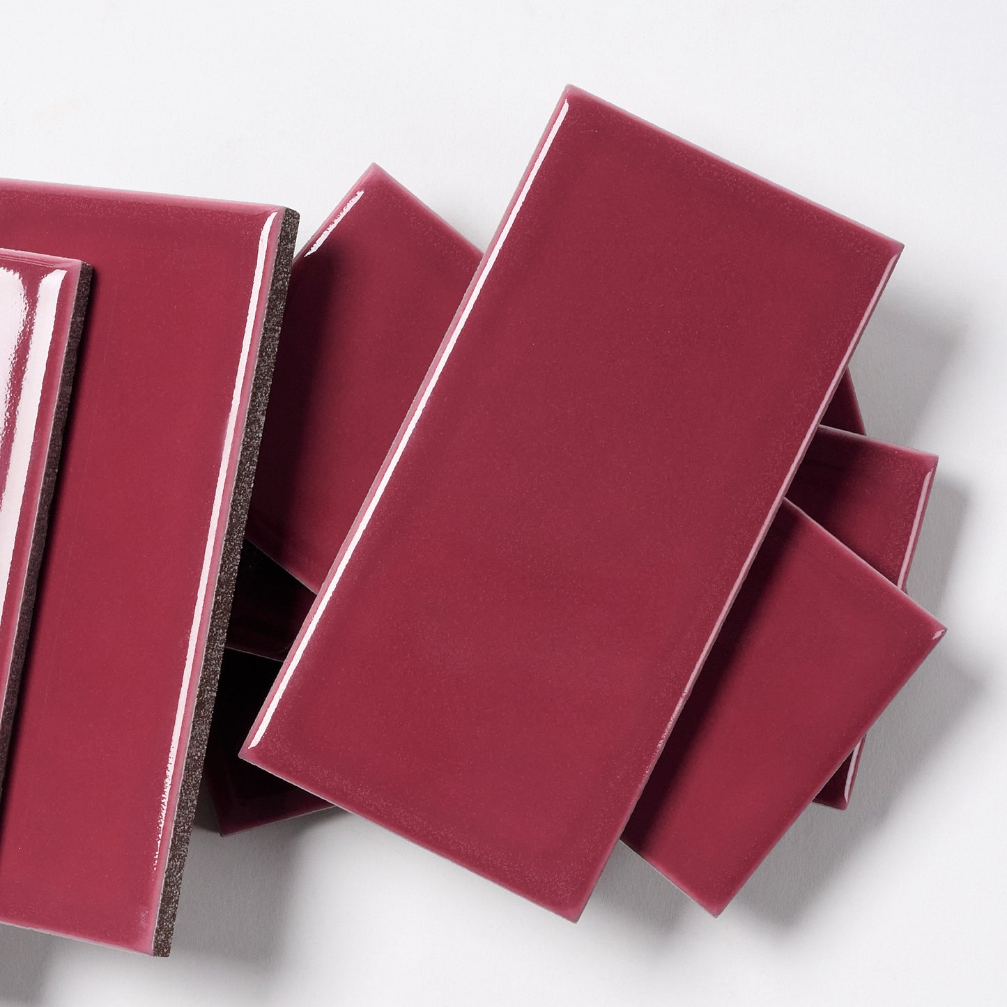 1950s Romany Burgundy Wall Tile, 1140 Sq Ft Available - 10 Sq Ft Per Box