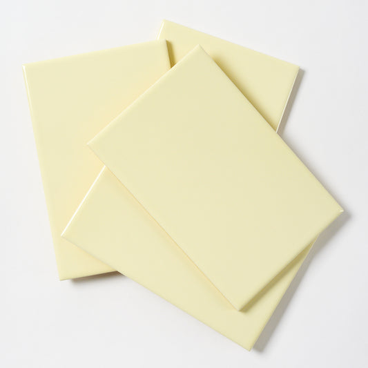 1950s Romany Pale Yellow Wall Tile, 21 Sq Ft Available - 10.5 Sq Ft Per Box