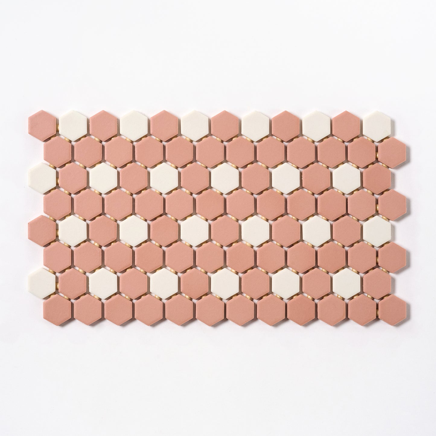 1980s American Olean 1" Hex Dusty Rose Floor Tile, 220 Sq Ft Available - 20 Sq Ft Per Box
