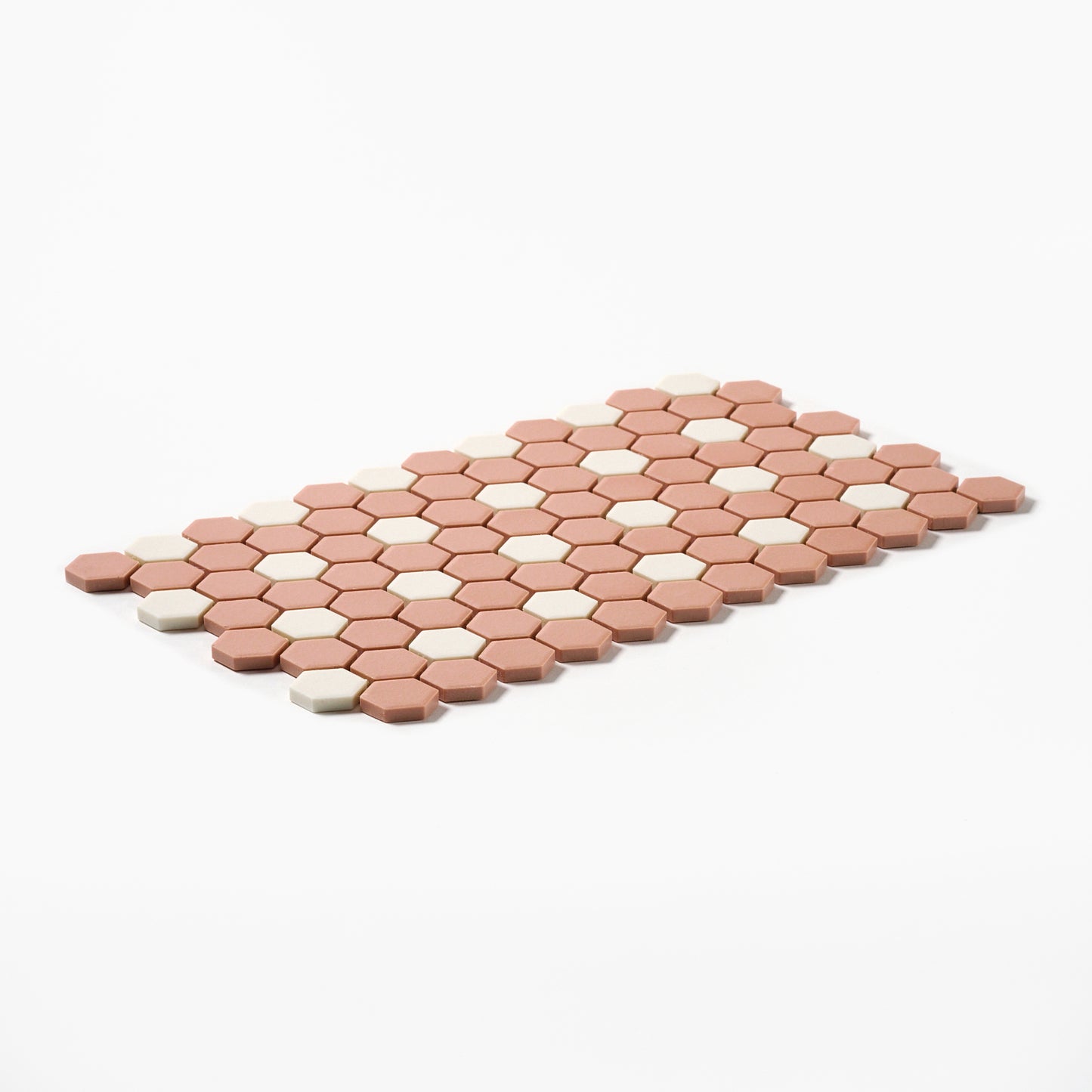 1980s American Olean 1" Hex Dusty Rose Floor Tile, 220 Sq Ft Available - 20 Sq Ft Per Box