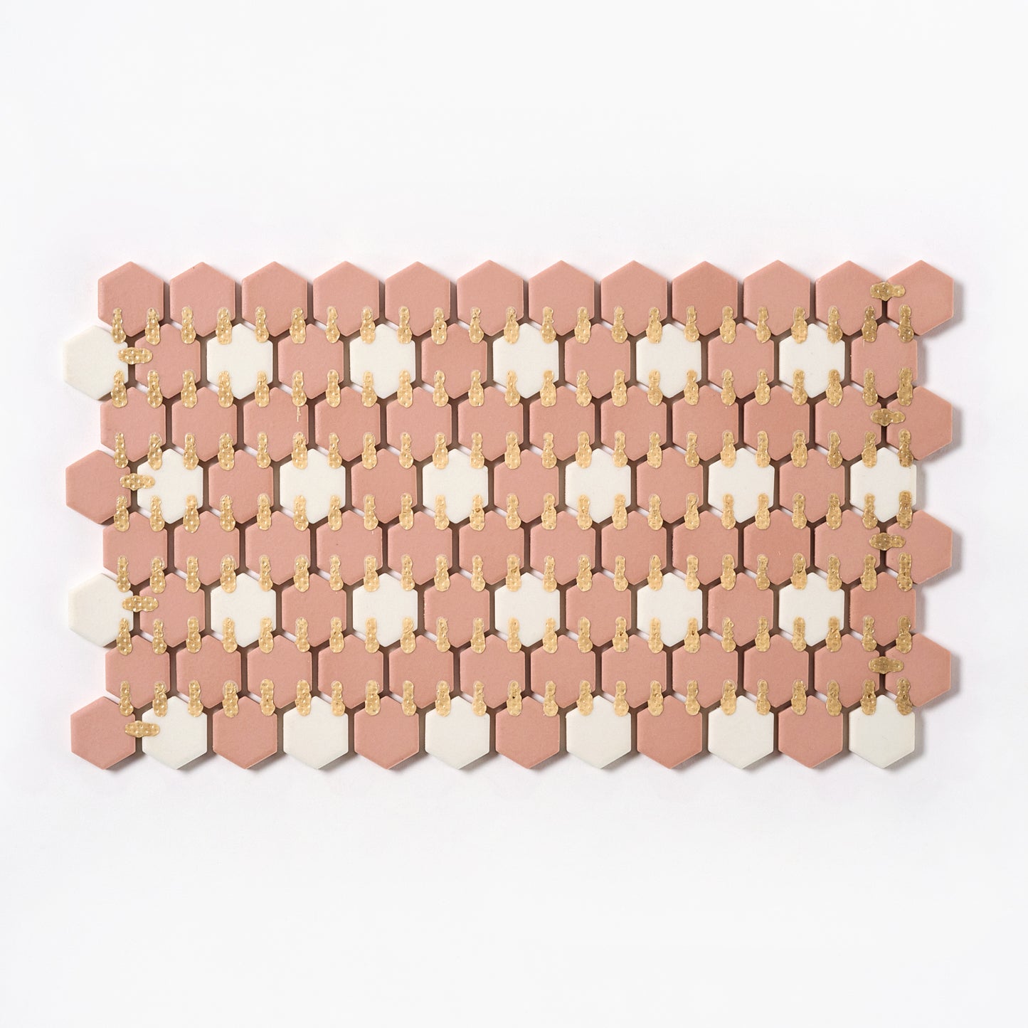 1980s American Olean 1" Hex Dusty Rose Floor Tile, 220 Sq Ft Available - 20 Sq Ft Per Box