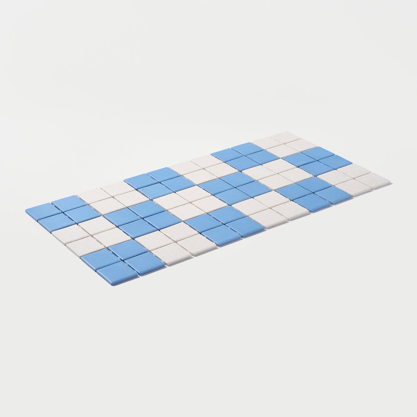 1990s Daltile White Spice/ Blue Checkerboard Floor Tile, 220 Sq Ft Available - 20 Sq Ft Per Box