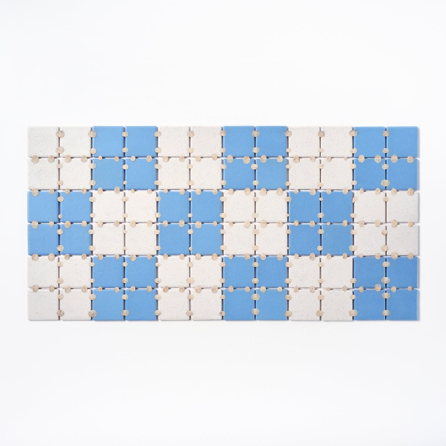 1990s Daltile White Spice/ Blue Checkerboard Floor Tile, 220 Sq Ft Available - 20 Sq Ft Per Box