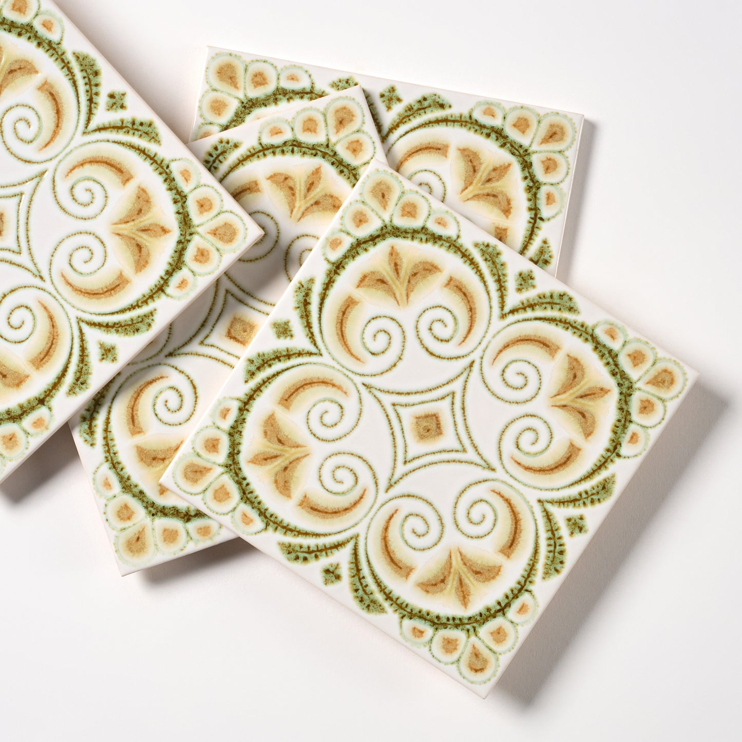 Vintage Laufen 1970s Golden Green Wall Tile, 55 Sq Ft Available - 27.5 Sq Ft Per Box