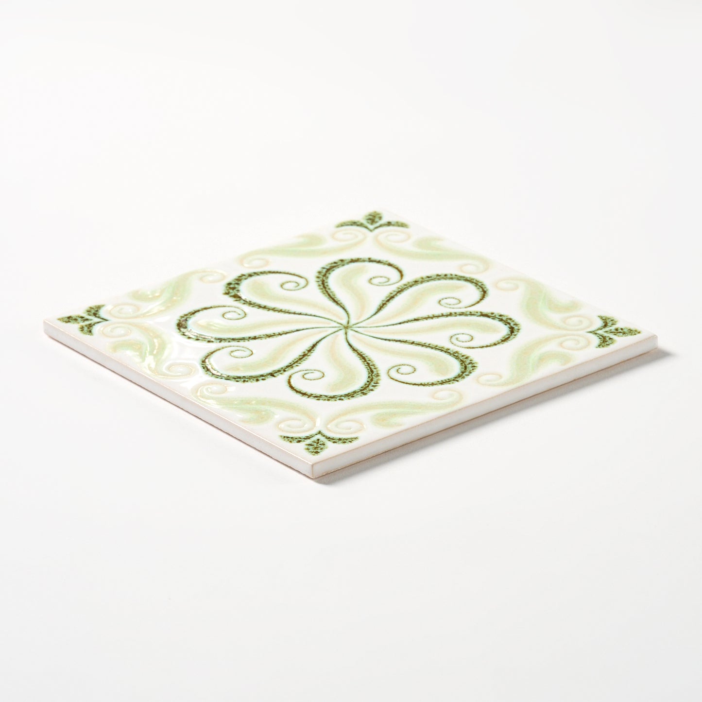 Vintage Laufen 1970s Green Swirl Wall Tile, 84 Sq Ft Available - 21 Sq Ft Per Box