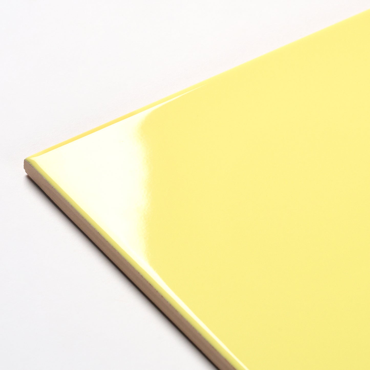 1980s Italian Glossy Yellow Wall Tile, 923 Sq Ft Available - 14.2 Sq Ft Per Box
