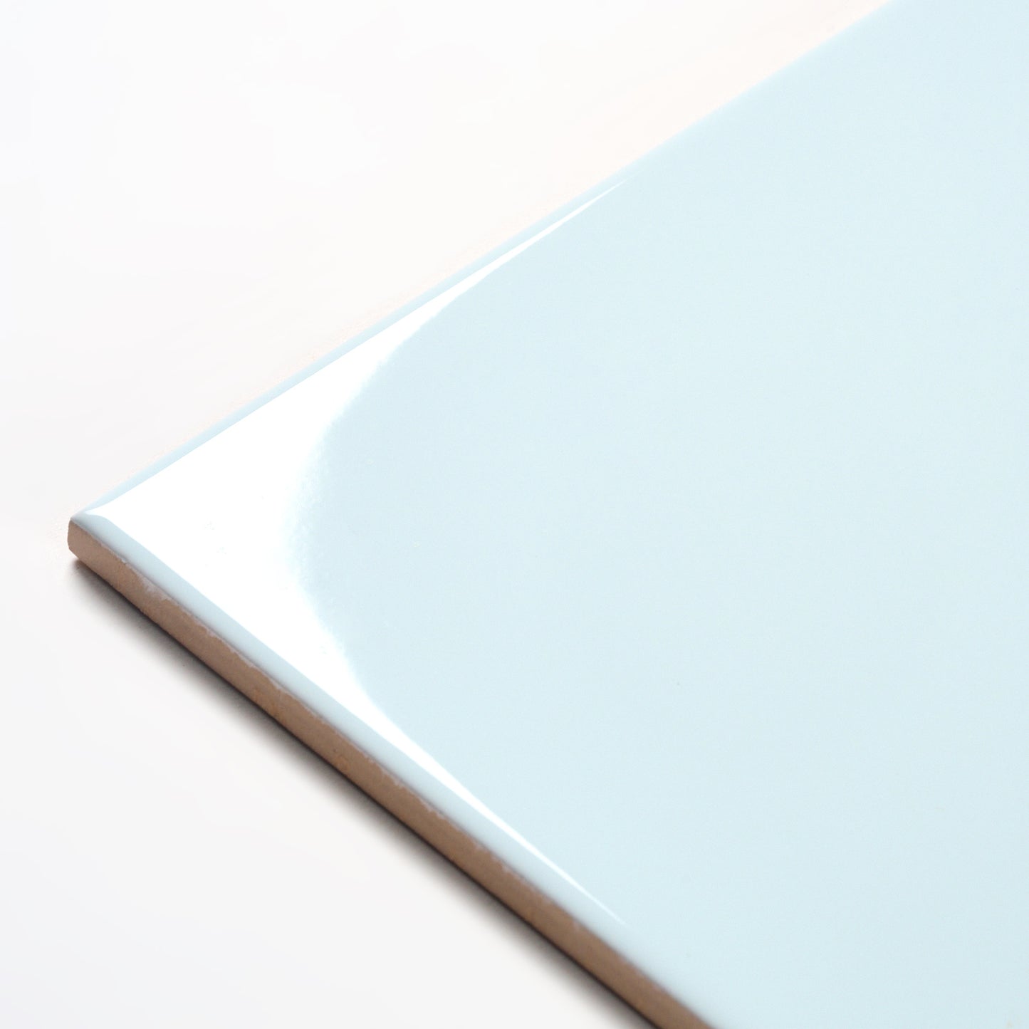 1980s Italian Glossy Light Blue Wall Tile, 1,377 Sq Ft Available - 14.2 Sq Ft Per Box