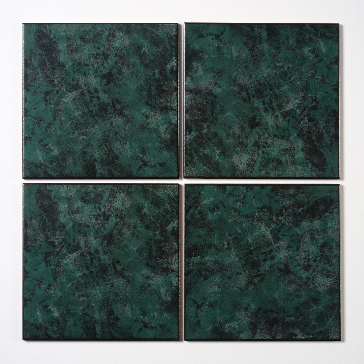1980s Italian Marbled Green Matte Floor Tile, 1,091 Sq Ft Available - 16.79 Sq Ft Per Box