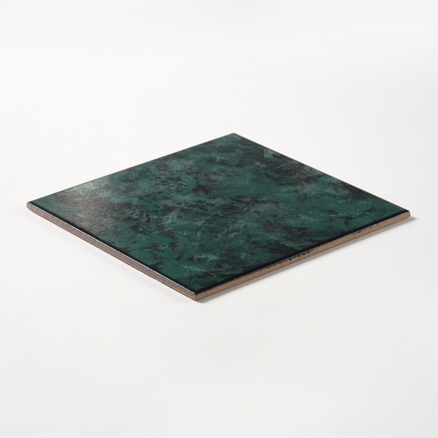 1980s Italian Marbled Green Matte Floor Tile, 1,091 Sq Ft Available - 16.79 Sq Ft Per Box