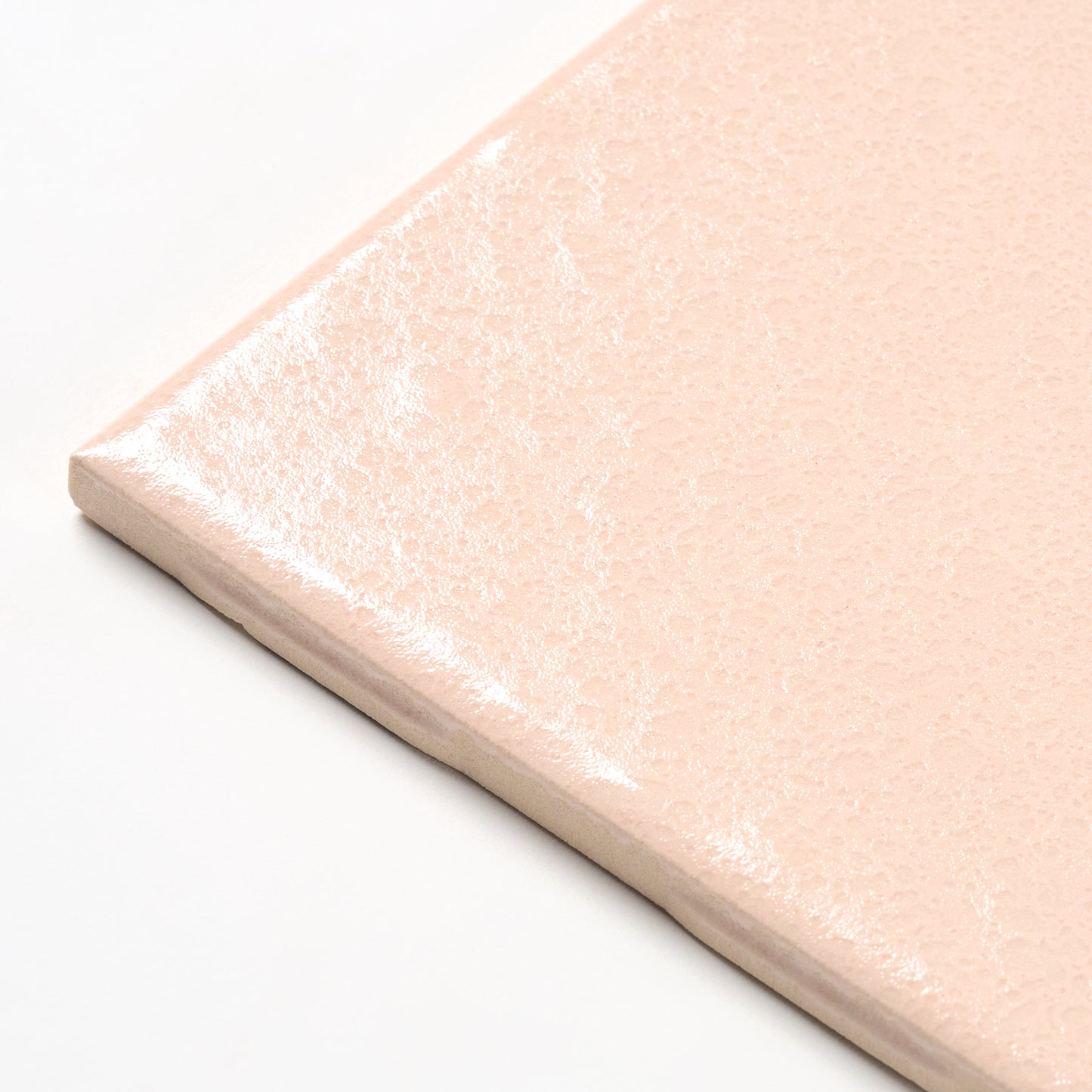 1990s Mannington Soft Peach Crystal Glaze Wall Tile, 444 Sq Ft Available - 12 Sq Ft Per Box