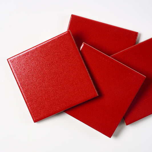 1980s Vintage Italian RED Wall Tile, 330 Sq Ft Available - 11 Sq Ft Per Box