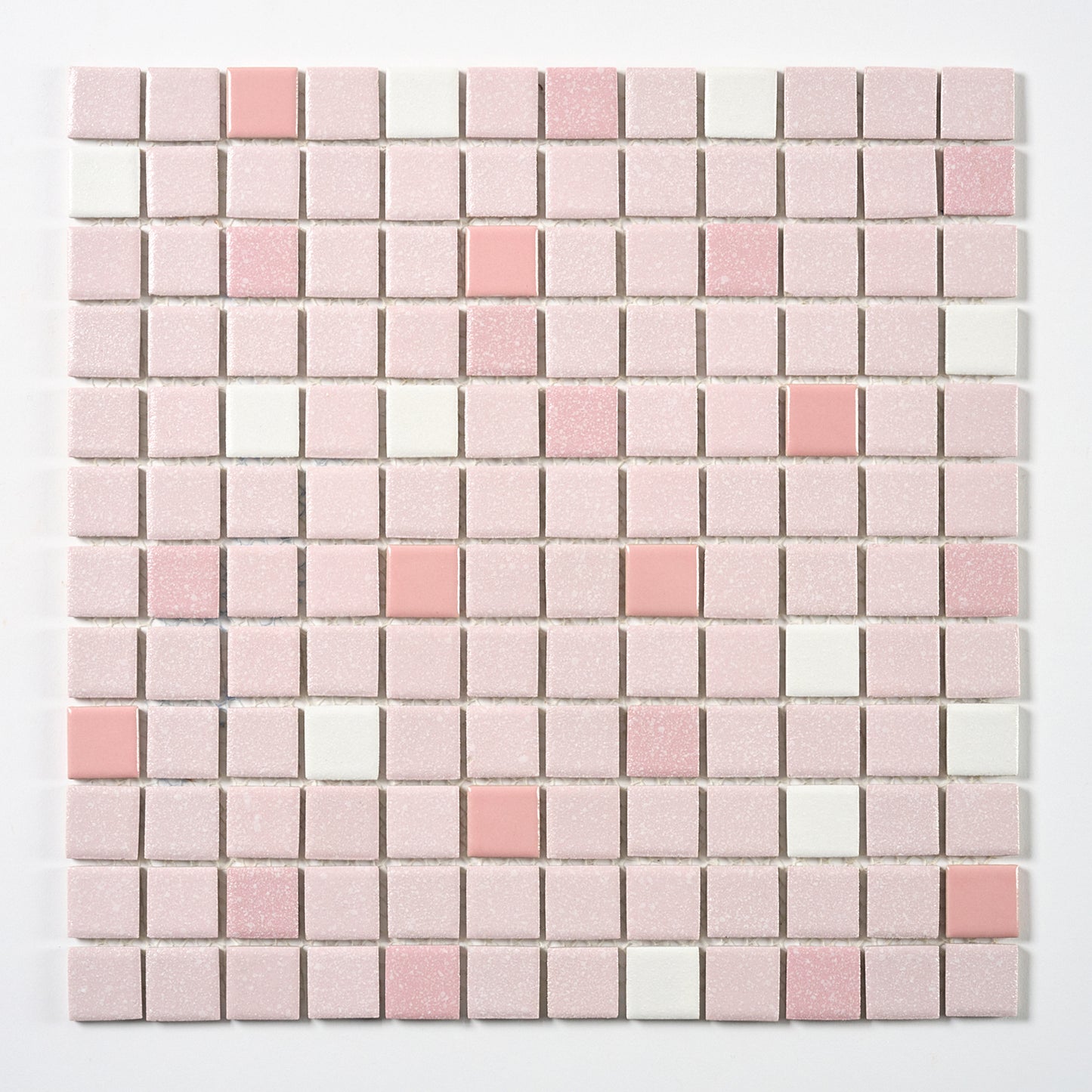 Vintage 1980s Pink Glazed Mosaic Floor Tile, 280 Sq Ft Available - 17 Sq Ft Per Box