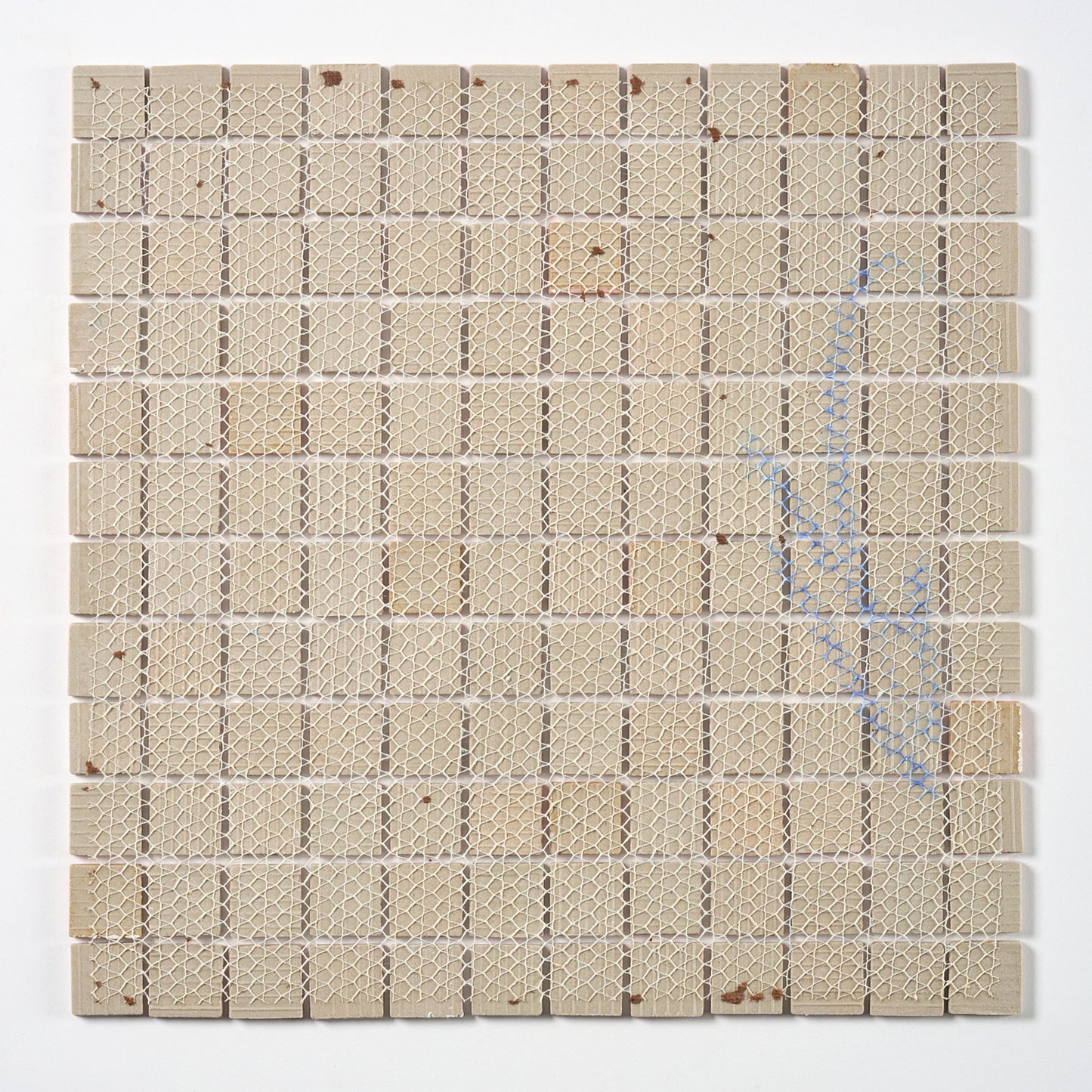 Vintage 1980s Pink Glazed Mosaic Floor Tile, 280 Sq Ft Available - 17 Sq Ft Per Box