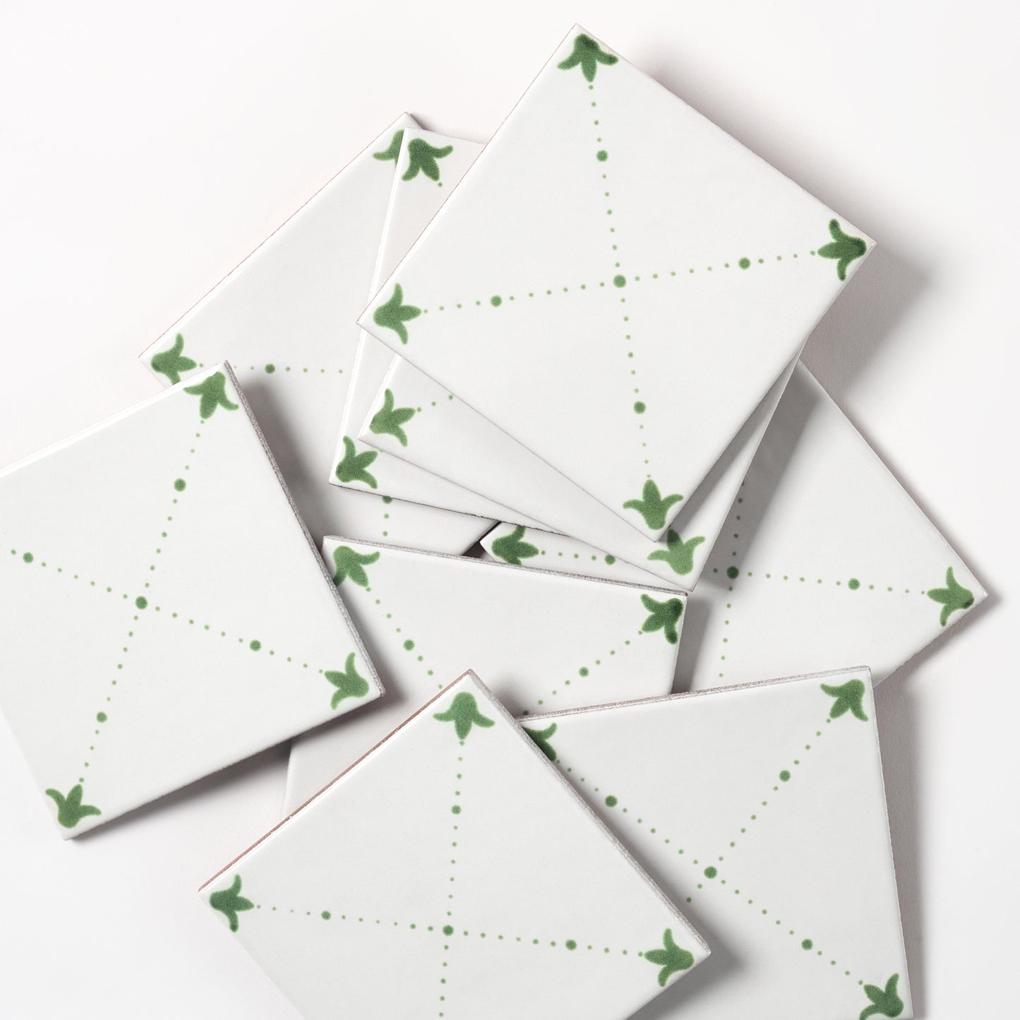 1980s Vintage Italian Green Provincial Tile, 30 Sq Ft Available - 15 Sq Ft Per Box