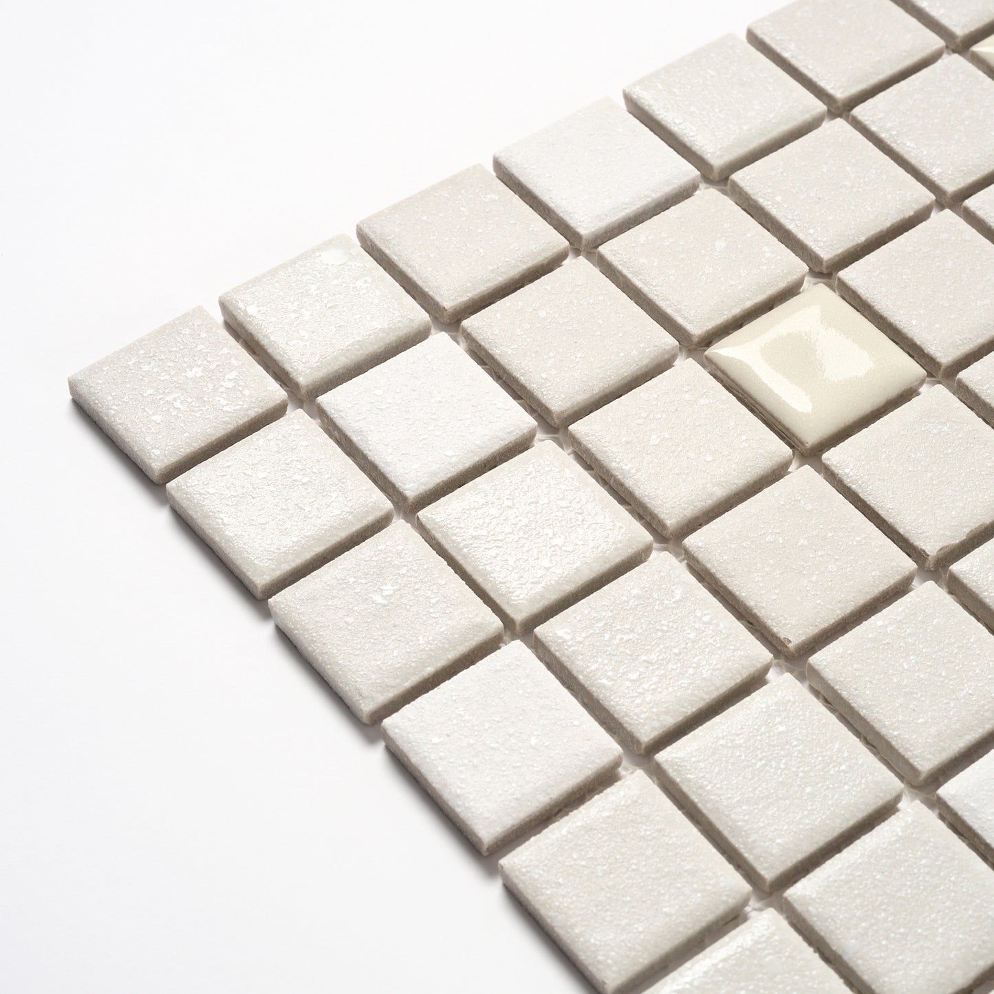 Vintage 1980s Gray Glazed Mosaic Floor Tile, 100 Sq Ft Available - 25 Sq Ft Per Box