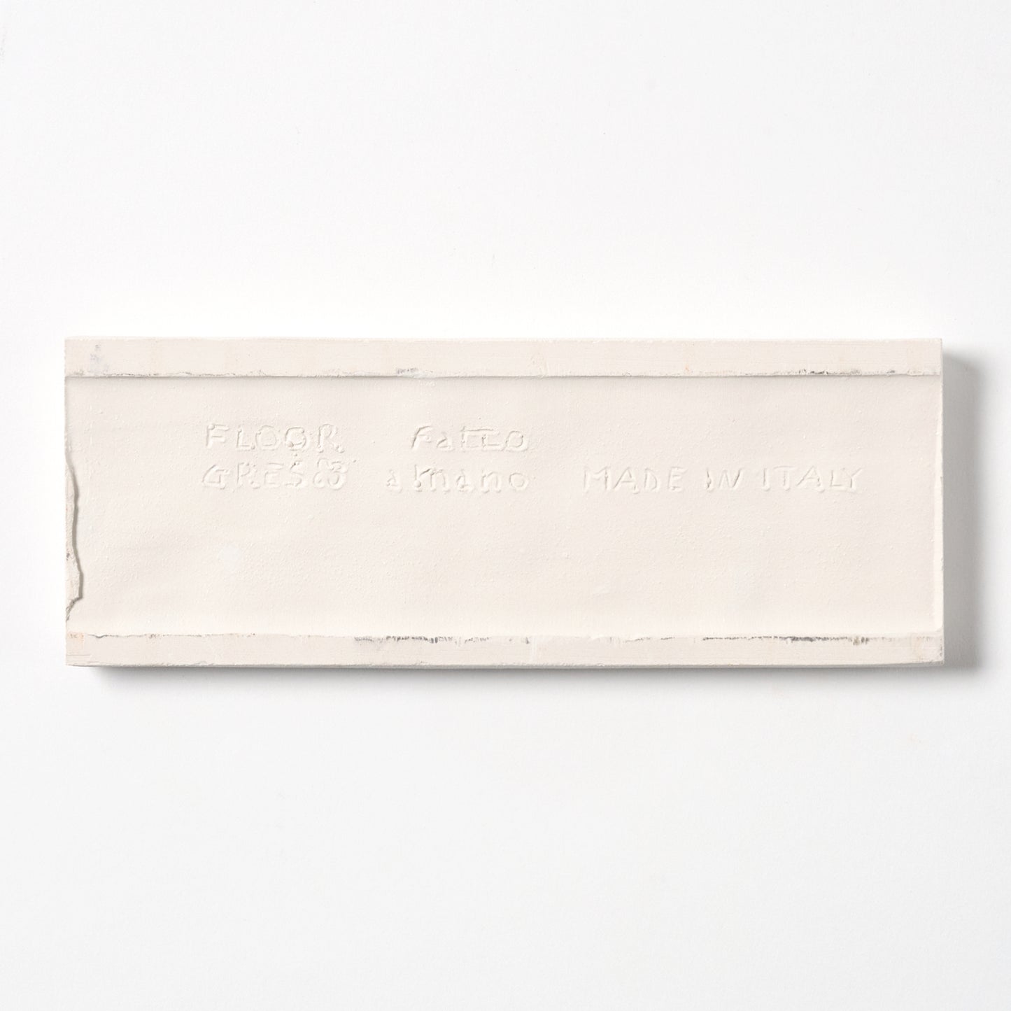 1980s Vintage Italian Raised White Floral Border Tile, 104 Linear Ft Available - 26 Linear Ft Per Box