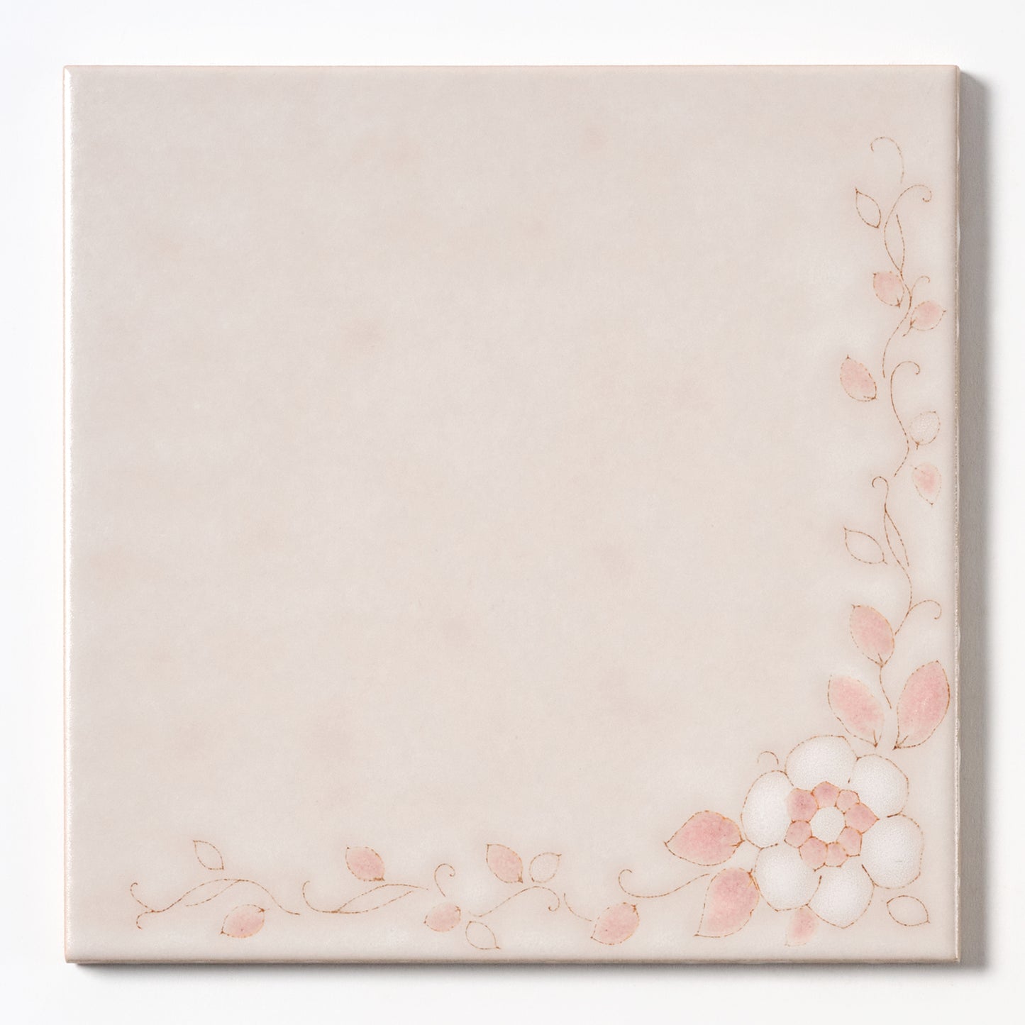 1980s "Io Cana" Italian Floral Floor Tile, 532 Sq Ft Available - 14 Sq Ft Per Box