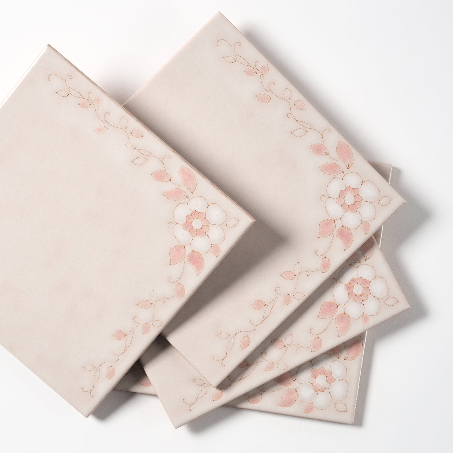 1980s "Io Cana" Italian Floral Floor Tile, 532 Sq Ft Available - 14 Sq Ft Per Box