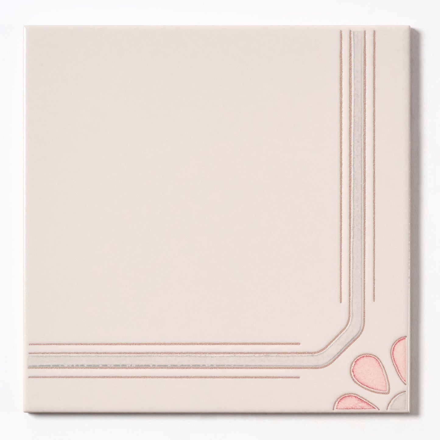 1980s "Rhode Island" Italian Floral Floor Tile, 180 Sq Ft Available - 18 Sq Ft Per Box