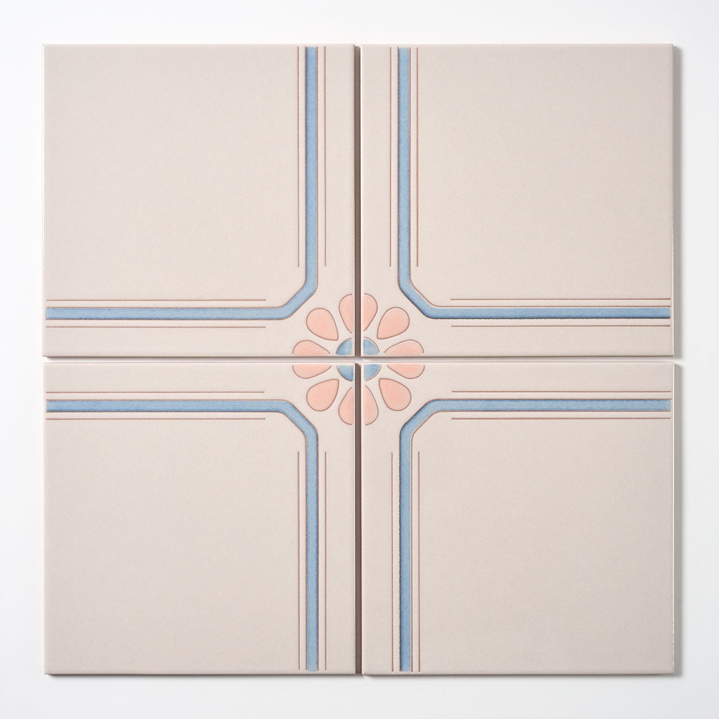 1980s "Massachusetts" Italian Floral Floor Tile, 864 Sq Ft Available - 18 Sq Ft Per Box