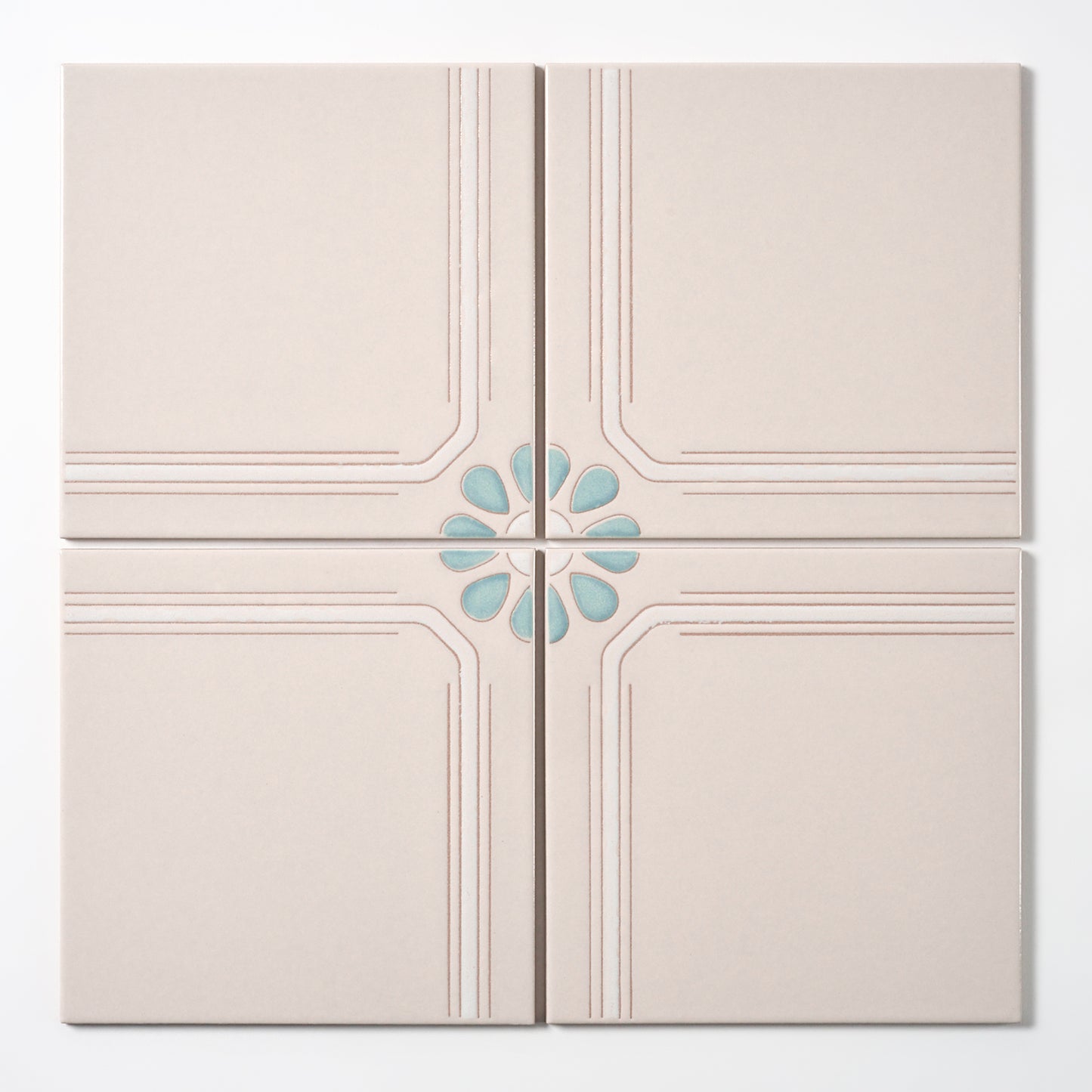 1980s "Connecticut" Italian Floral Floor Tile, 1116 Sq Ft Available - 18 Sq Ft Per Box