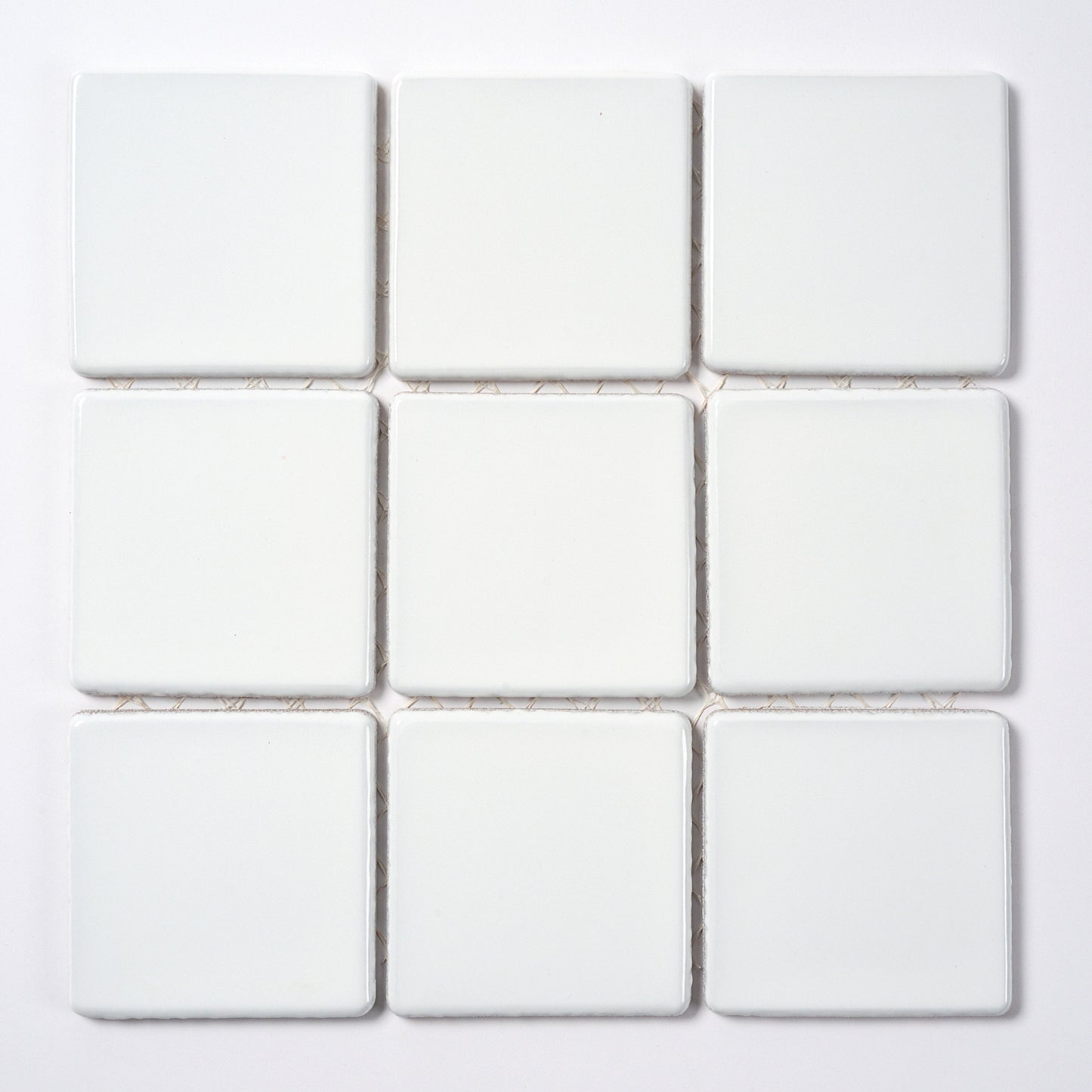 1980s Walker Zanger White Glazed Ceramic Genoux Floor Tile, 70 Sq Ft Available - 14 Sq Ft Per Box