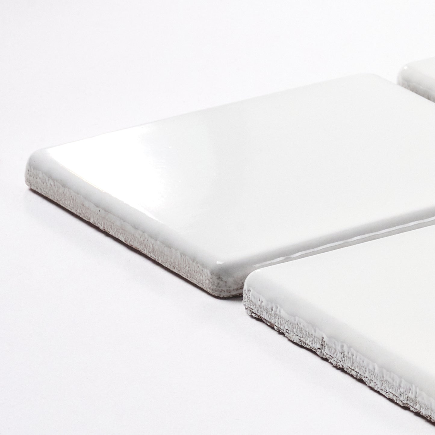 1980s Walker Zanger White Glazed Ceramic Genoux Floor Tile, 70 Sq Ft Available - 14 Sq Ft Per Box