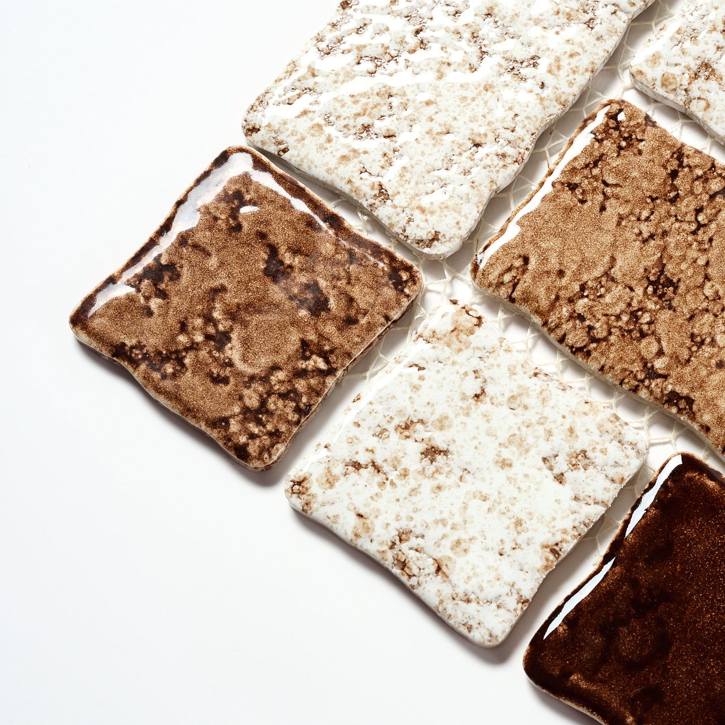 Vintage Brown Rectangle Japanese 1960s Wall Tile, 15 Sq Ft Available