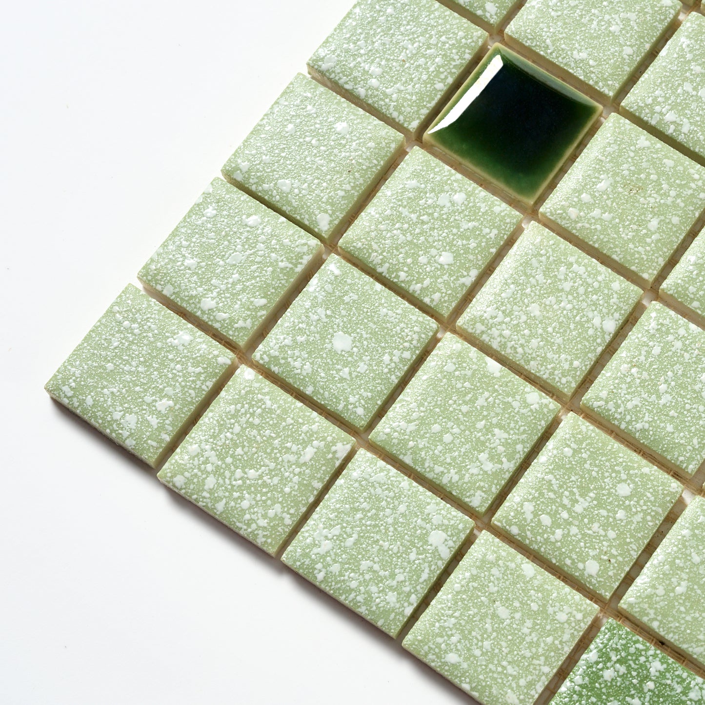 Vintage Green 1" Japanese 1960s Wall Tile, 7 Sq Ft Available
