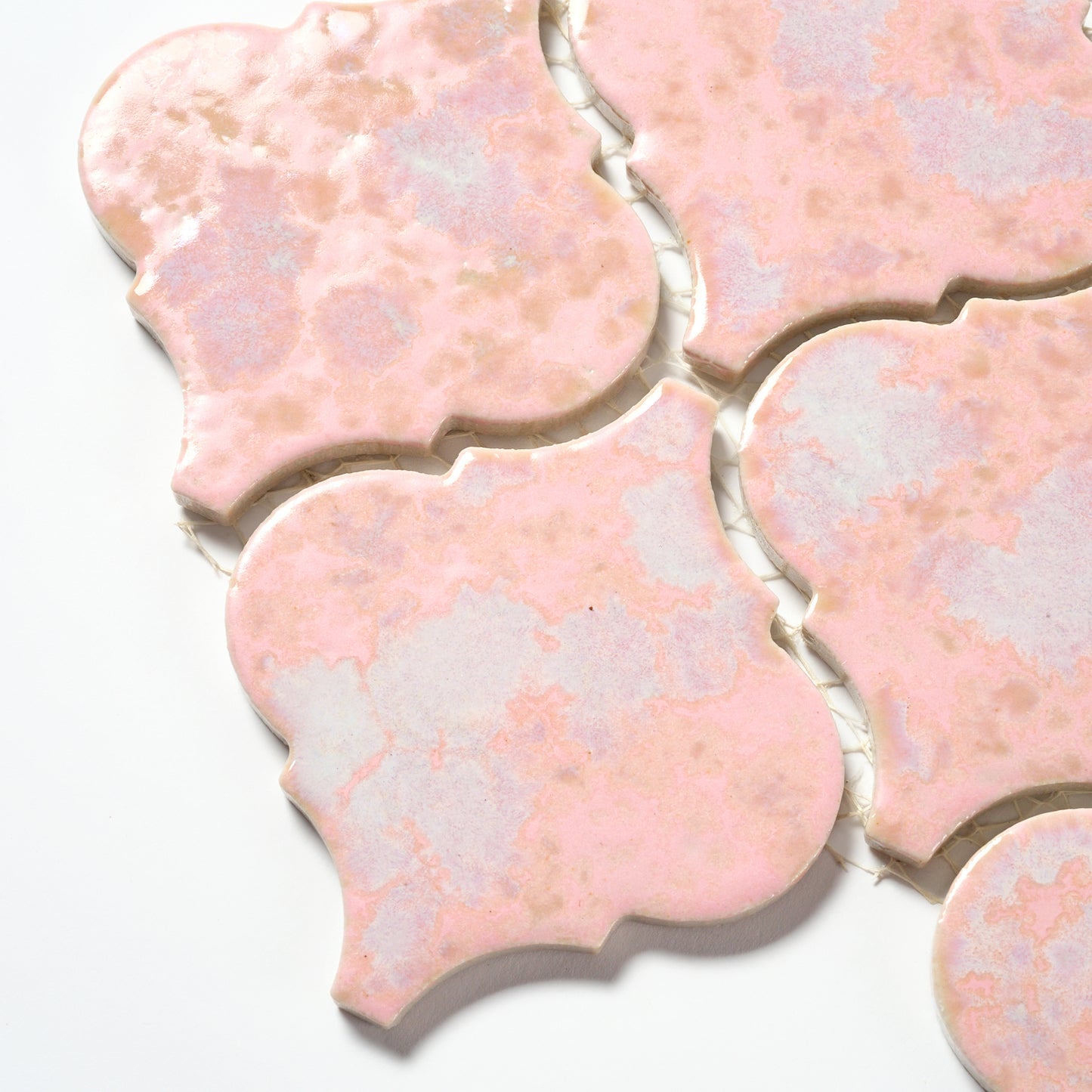 Vintage Pink Iridescent Japanese 1960s Wall Tile, 19 Sq Ft Available