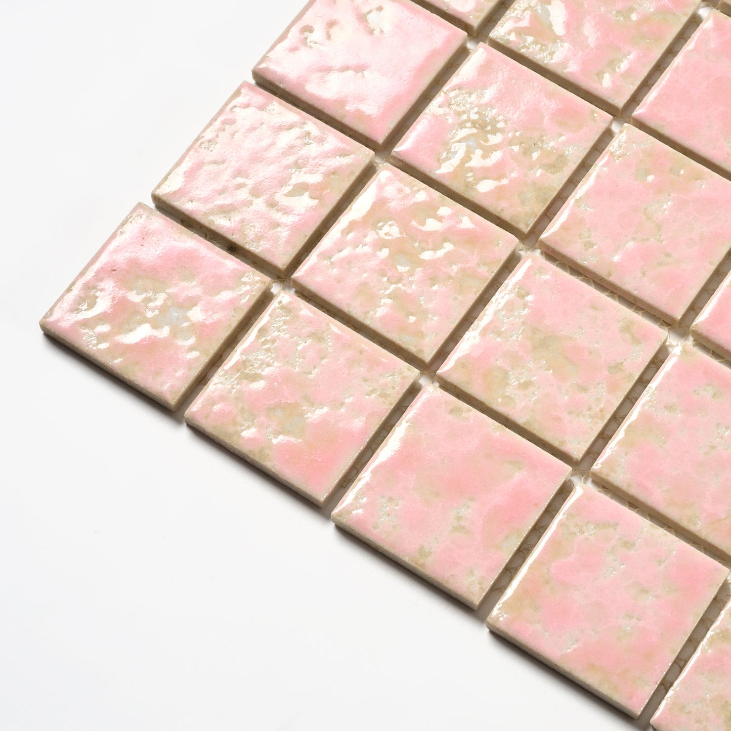 Vintage Pink Glaze Japanese 1960s Wall Tile